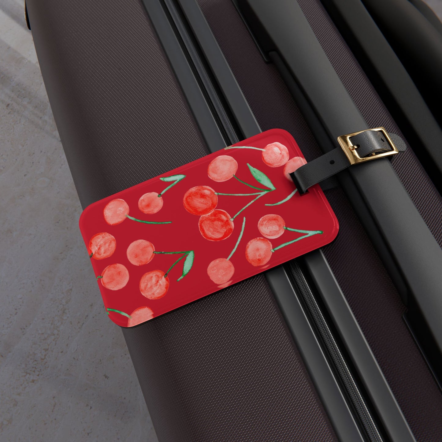Cherry Pattern Luggage Tag