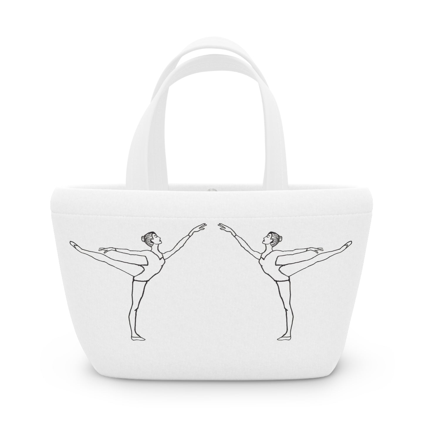Ballet Dancer Lunch Bag — Twin Arabesque Tote for Dancers
