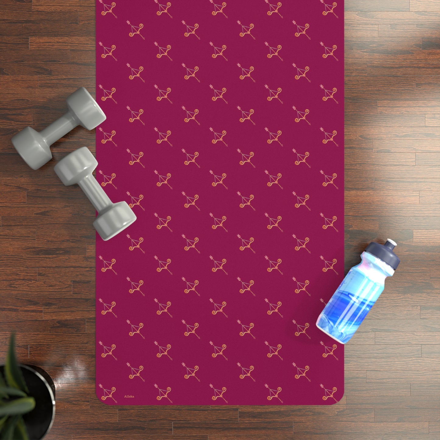 Cupid's Arrow Pink Non-Slip Yoga & Exercise Mat