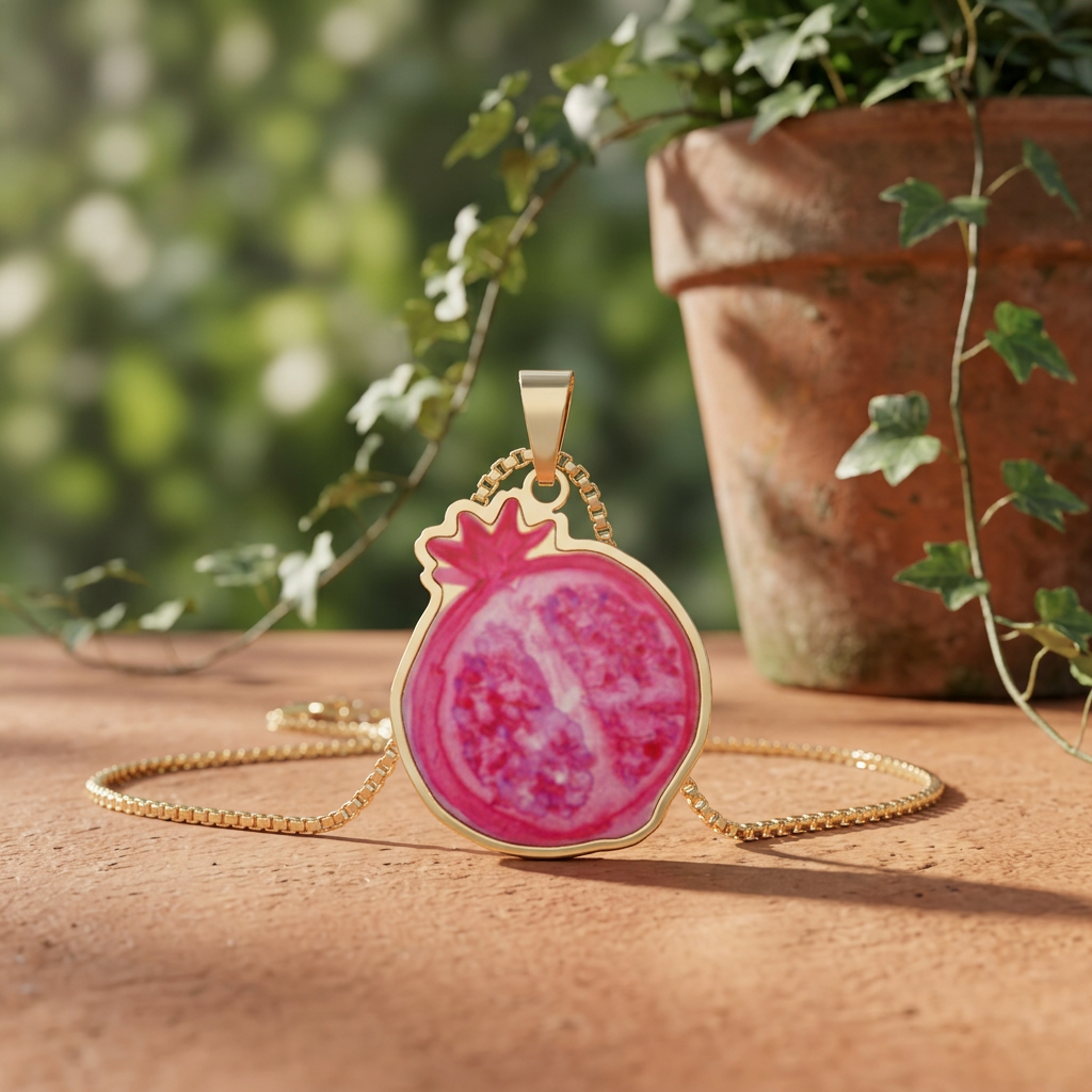 Pomegranate Pendant Necklace — Cutout Jewelry