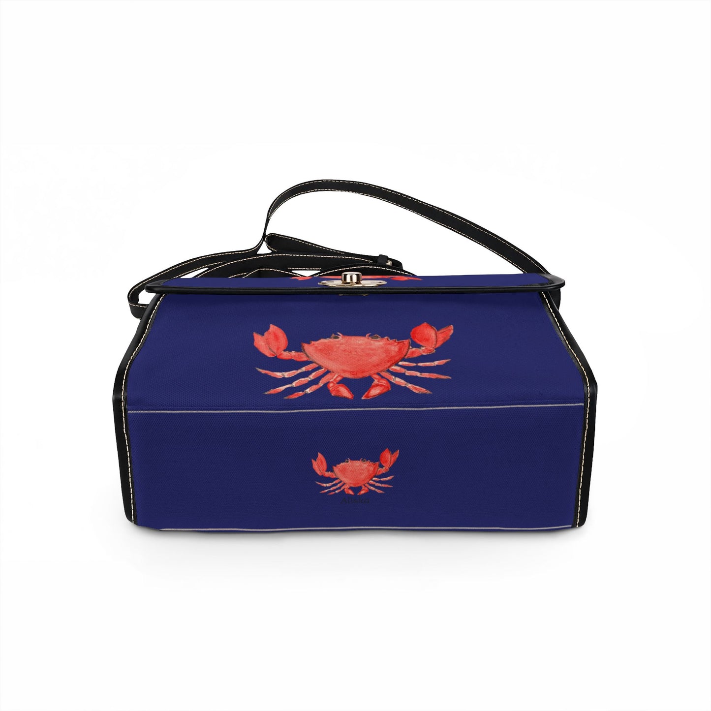 Cute Crabby Red Watercolor Crab Canvas Bag