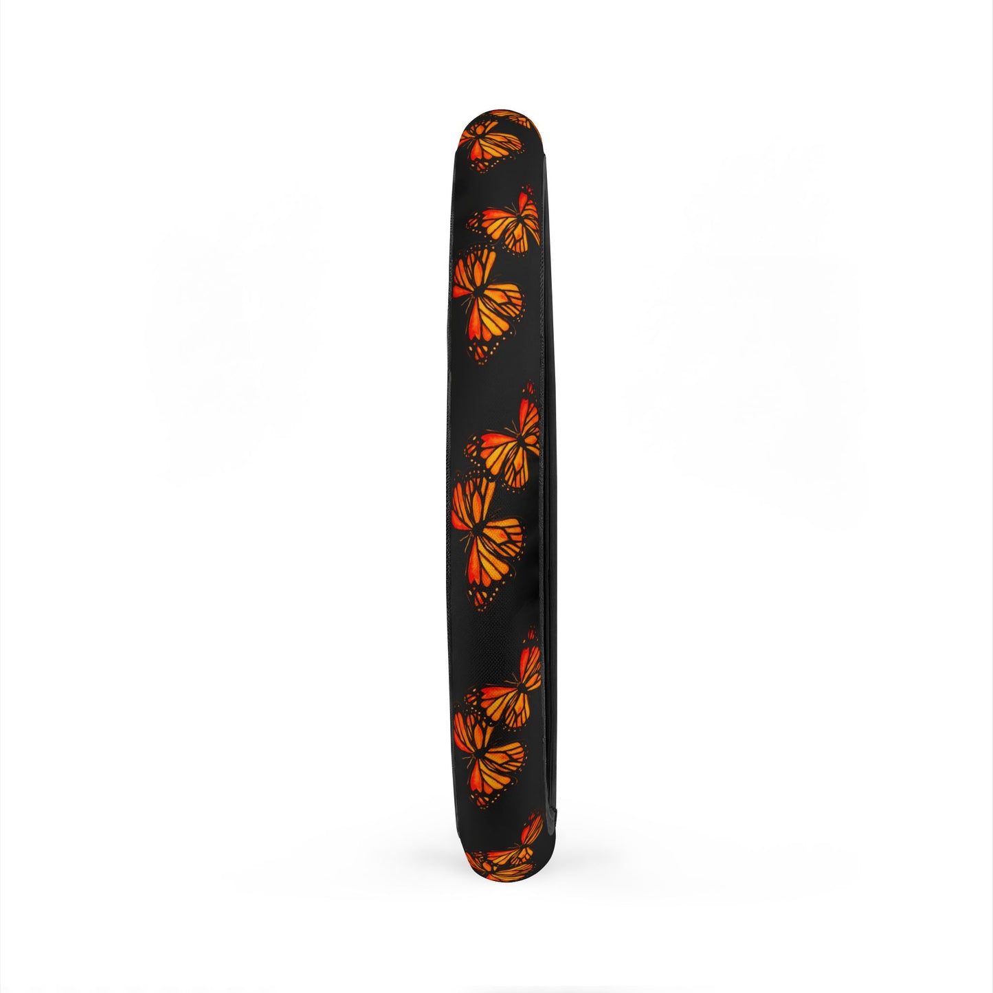Monarch Butterfly Steering Wheel Cover — Black Neoprene Car Accessory