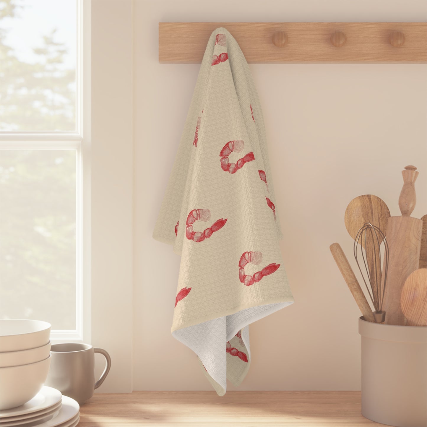 Shrimp Cocktail Microfiber Tea Towel