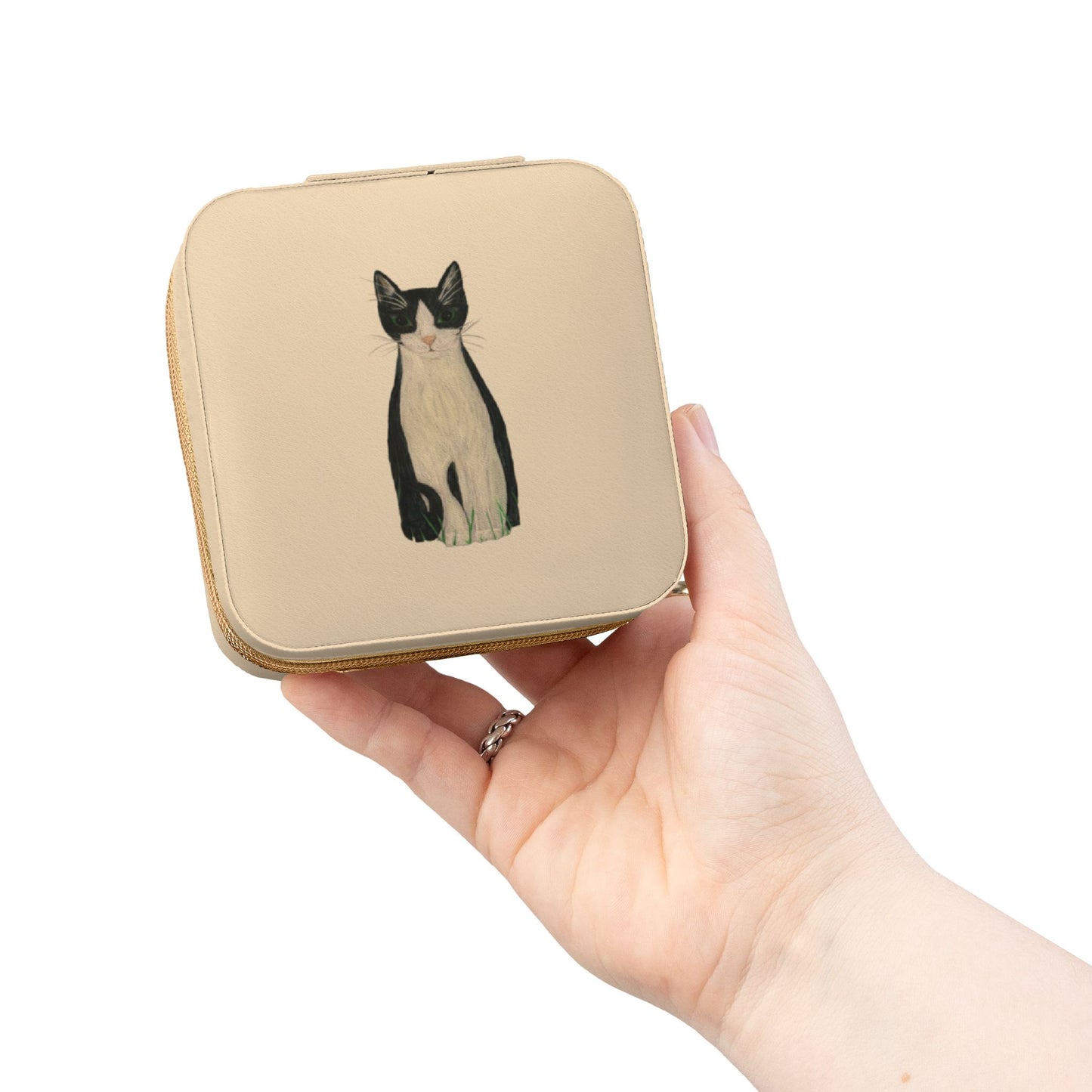 Minuet Tuxedo Cat Jewelry Travel Case