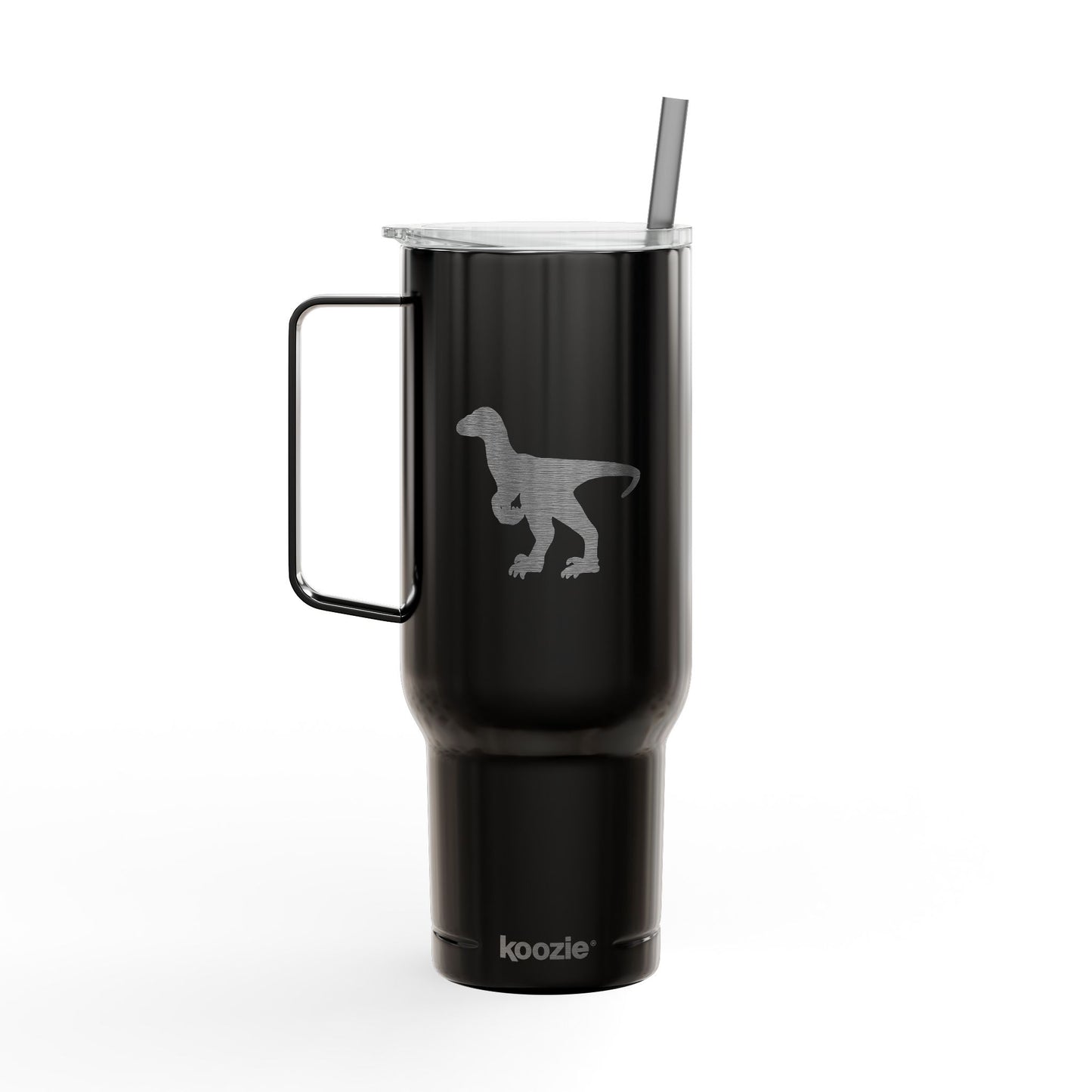 40oz Engraved Insulated Tumbler — Bird & Dinosaur Silhouette