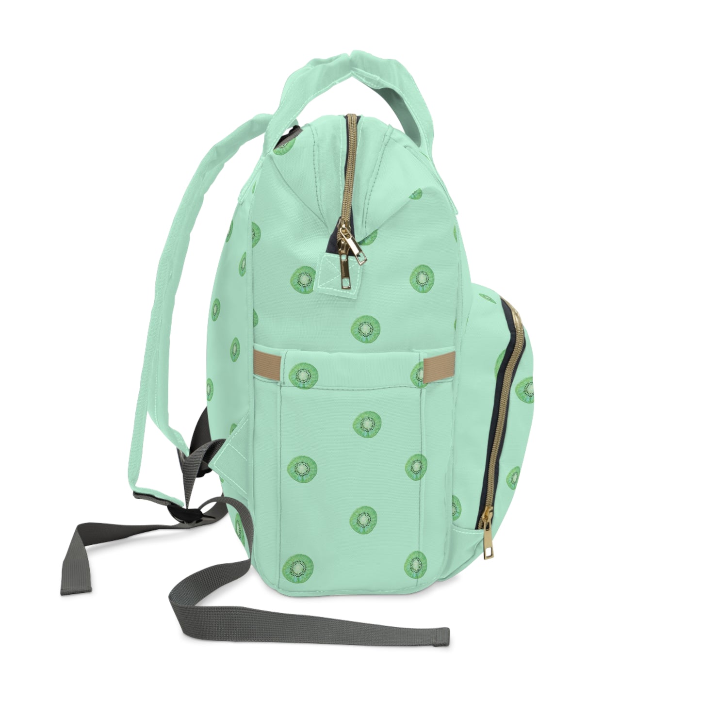 Mint Kiwi Dot Diaper Backpack — Multifunctional Baby Changing Bag