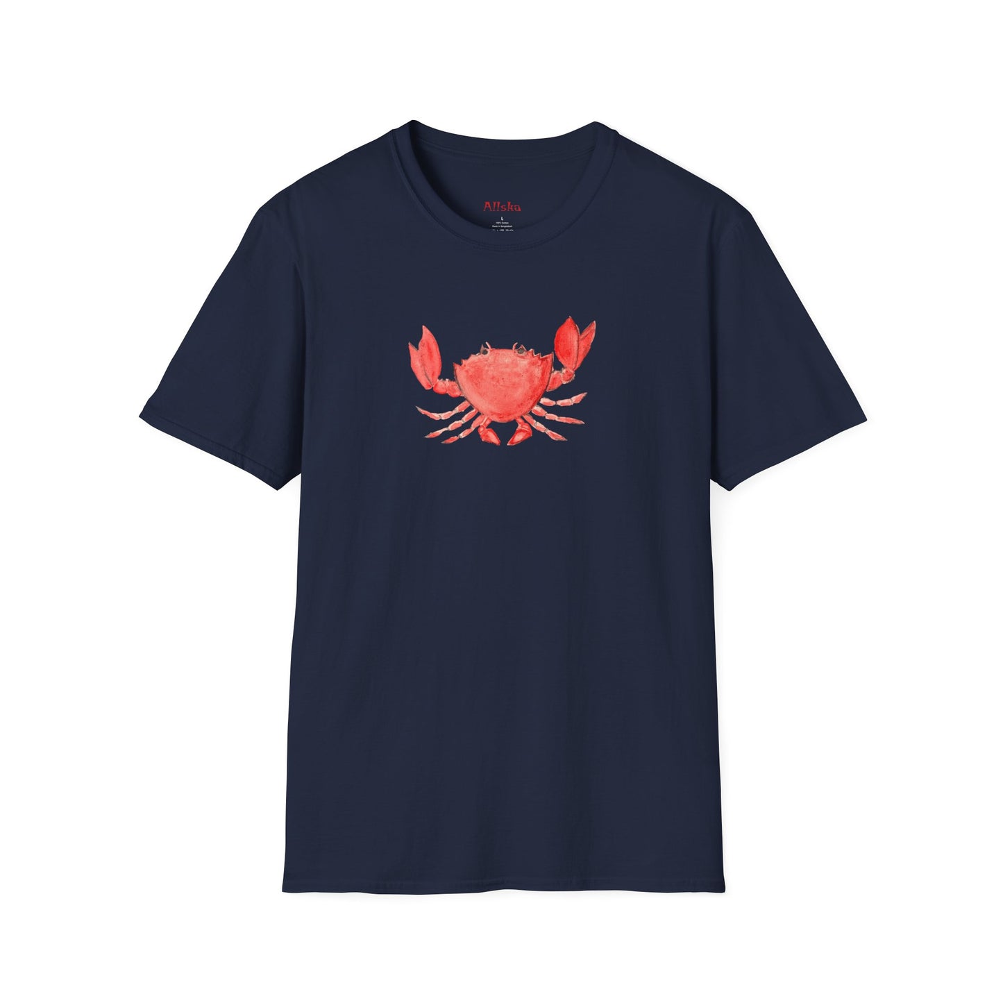 Crab Watercolor T-Shirt — Cute Coastal Beach Graphic Tee