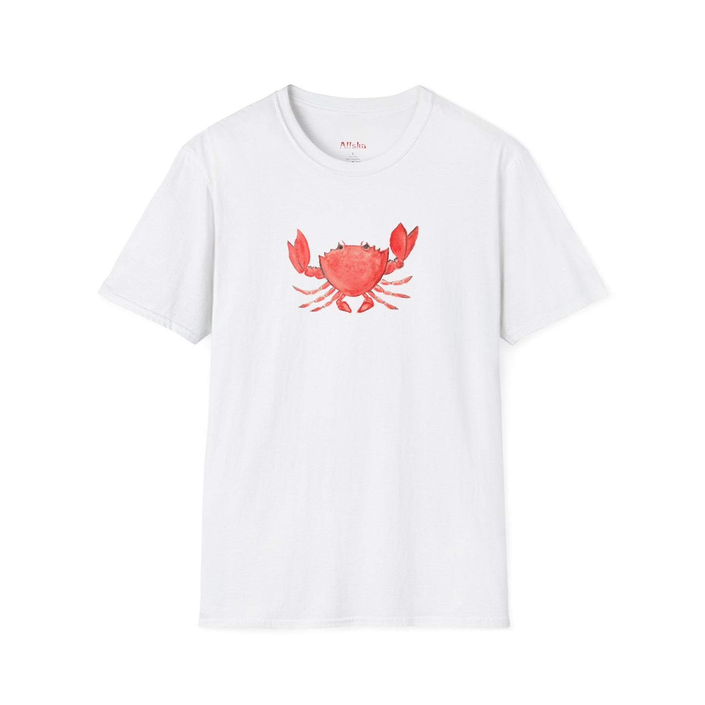 Crab Watercolor T-Shirt — Cute Coastal Beach Graphic Tee