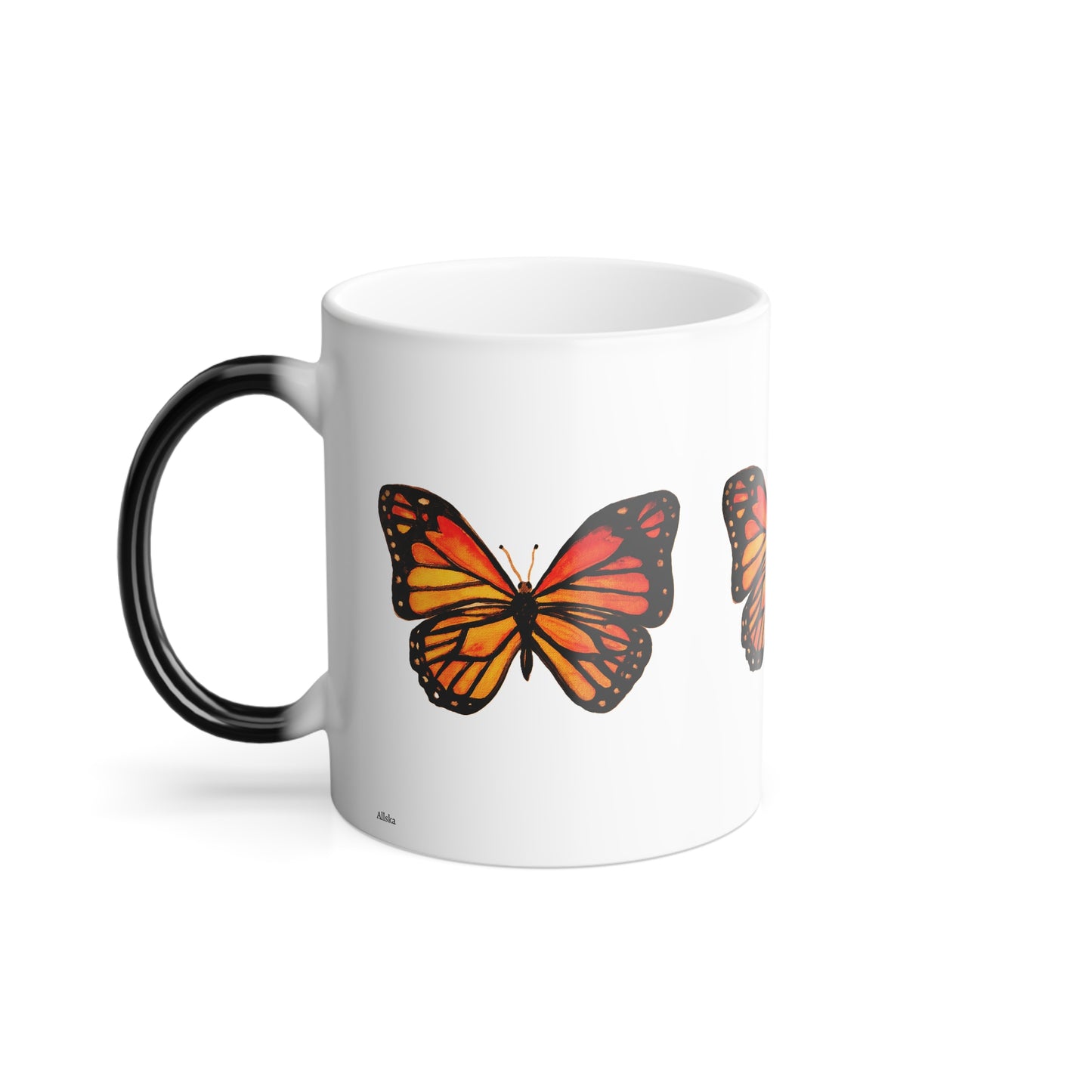Color-Changing Butterfly Mug — 11oz Monarch Heat Reveal Coffee Cup