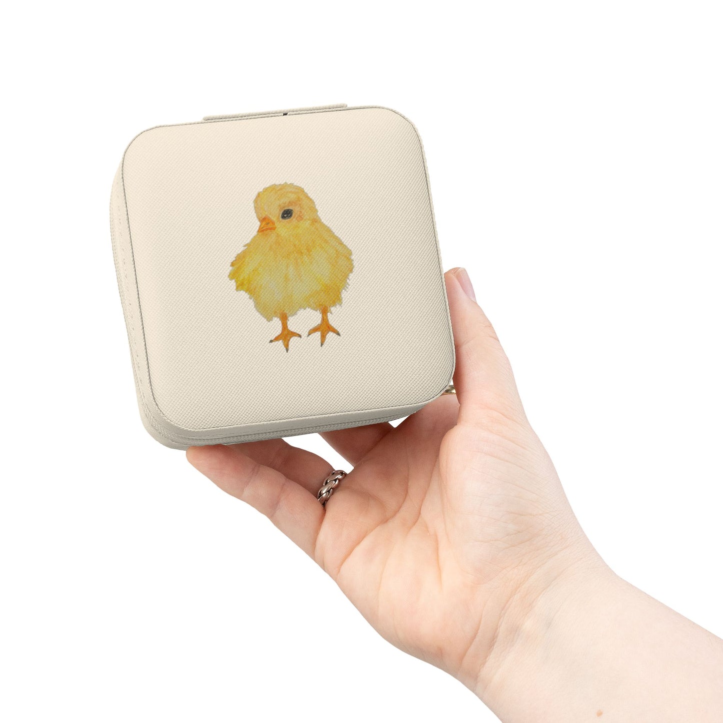 Baby Chick Travel Jewelry Organizer Case — Compact Easter Gift