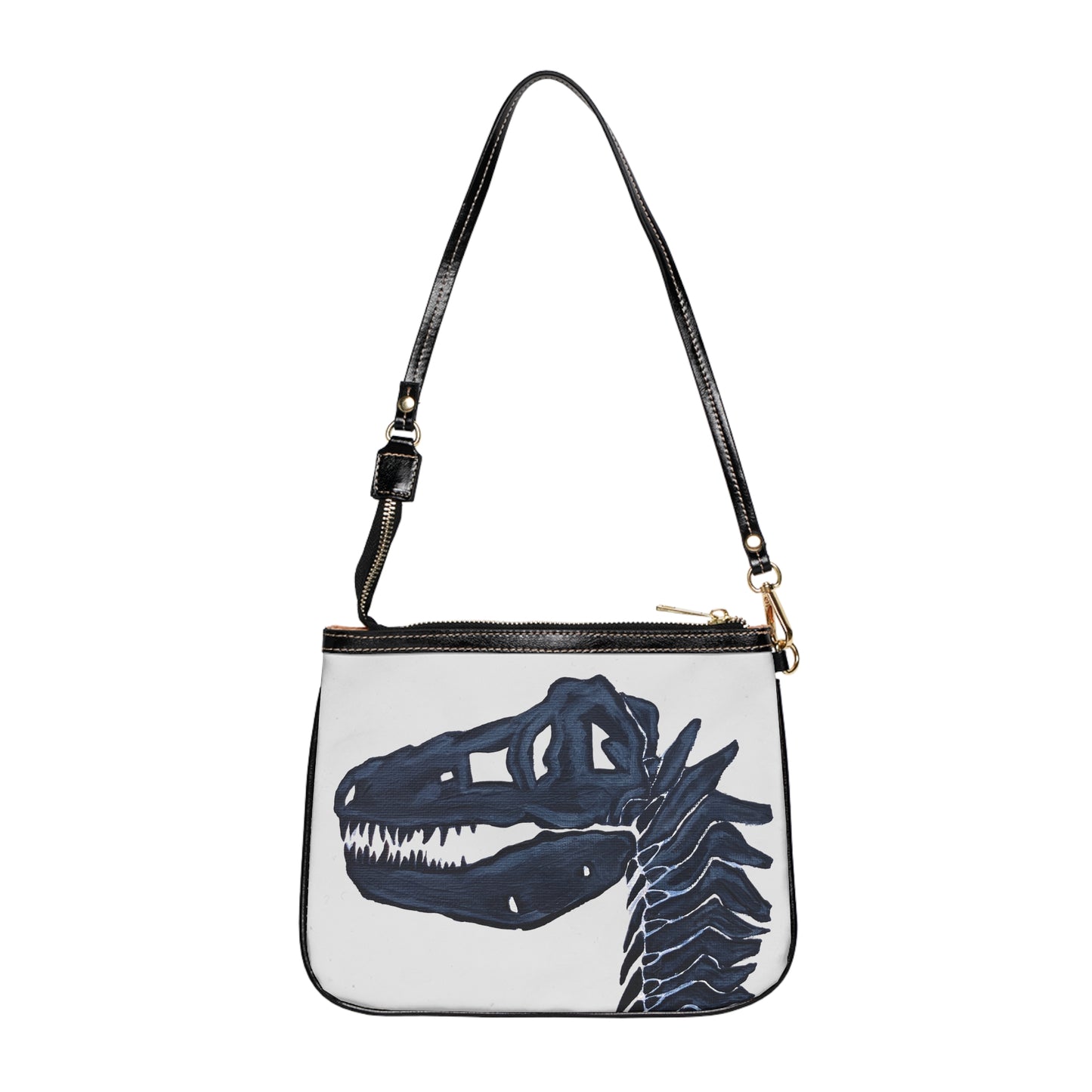 Dino Skull Small Shoulder Bag — Gothic Skeleton Dino Crossbody Purse
