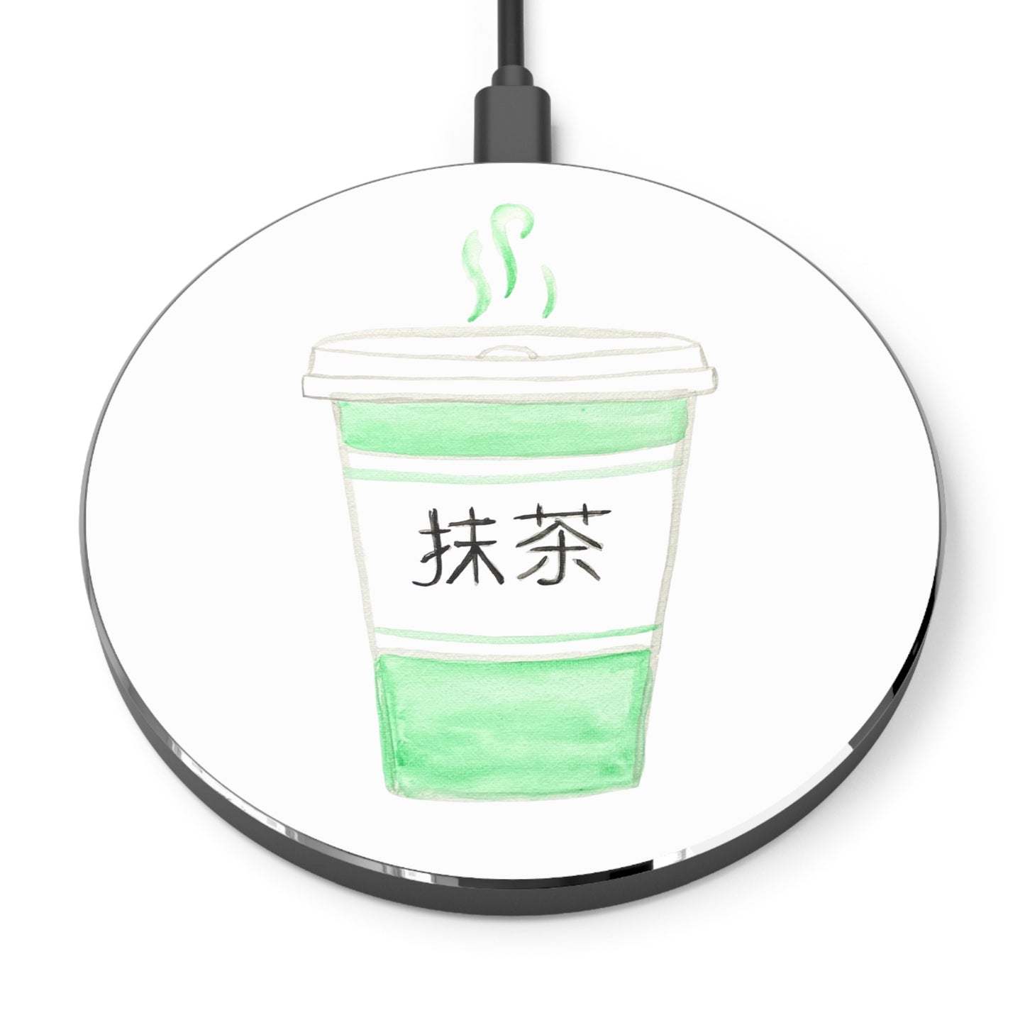 Matcha Cup Wireless Charger — Cute Green Tea Phone Charger