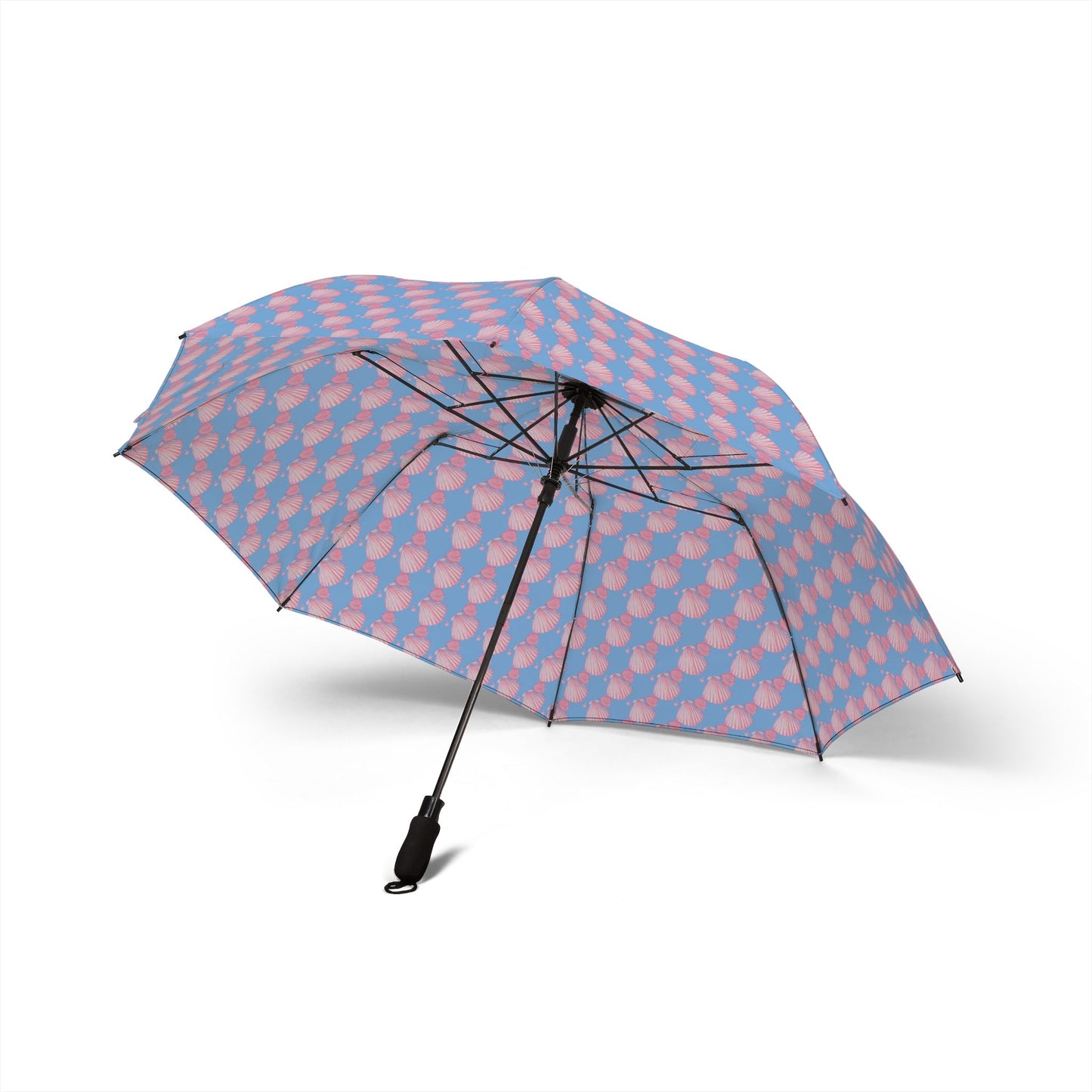 Seashells and Pearls Blue Lilac Pink Umbrella