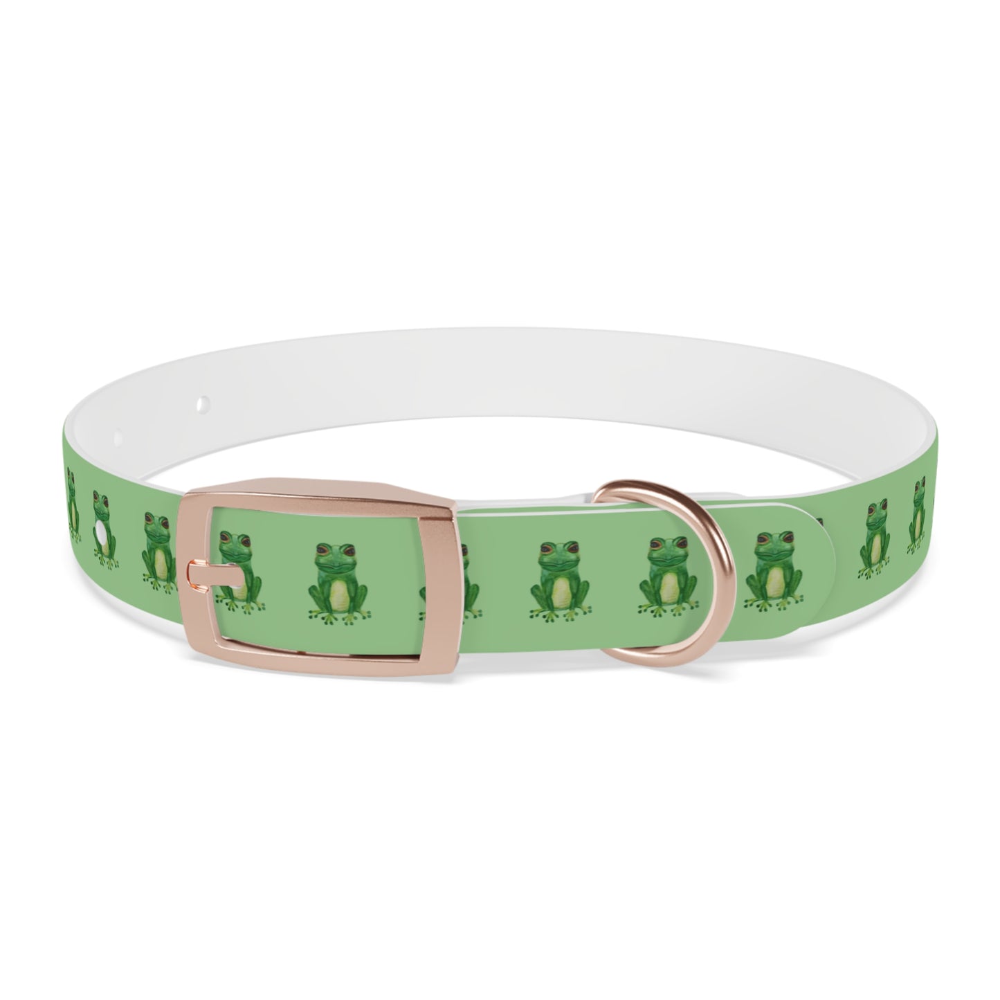 Frog Pattern Dog Collar — Waterproof TPU Pet Collar