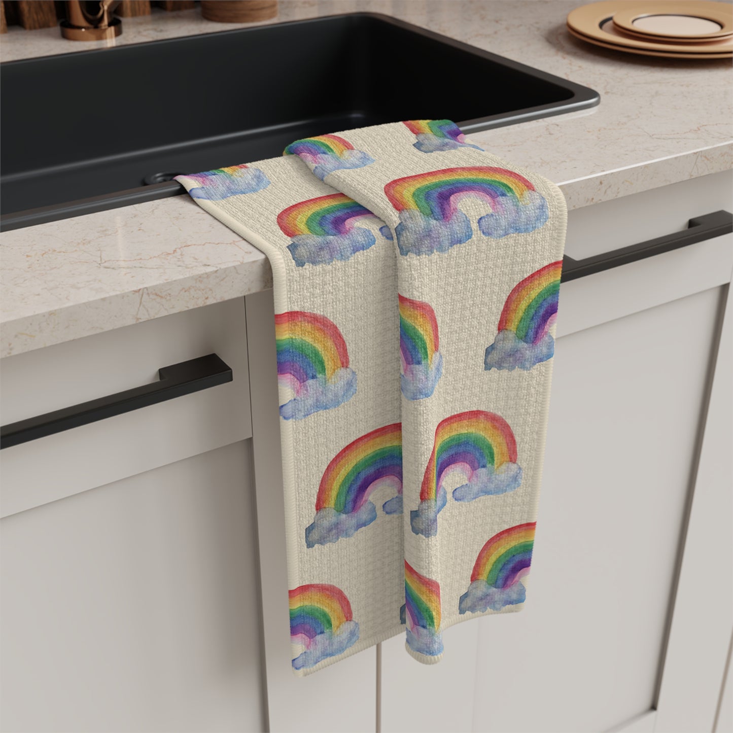 Cute Microfiber Rainbow Tea Towel