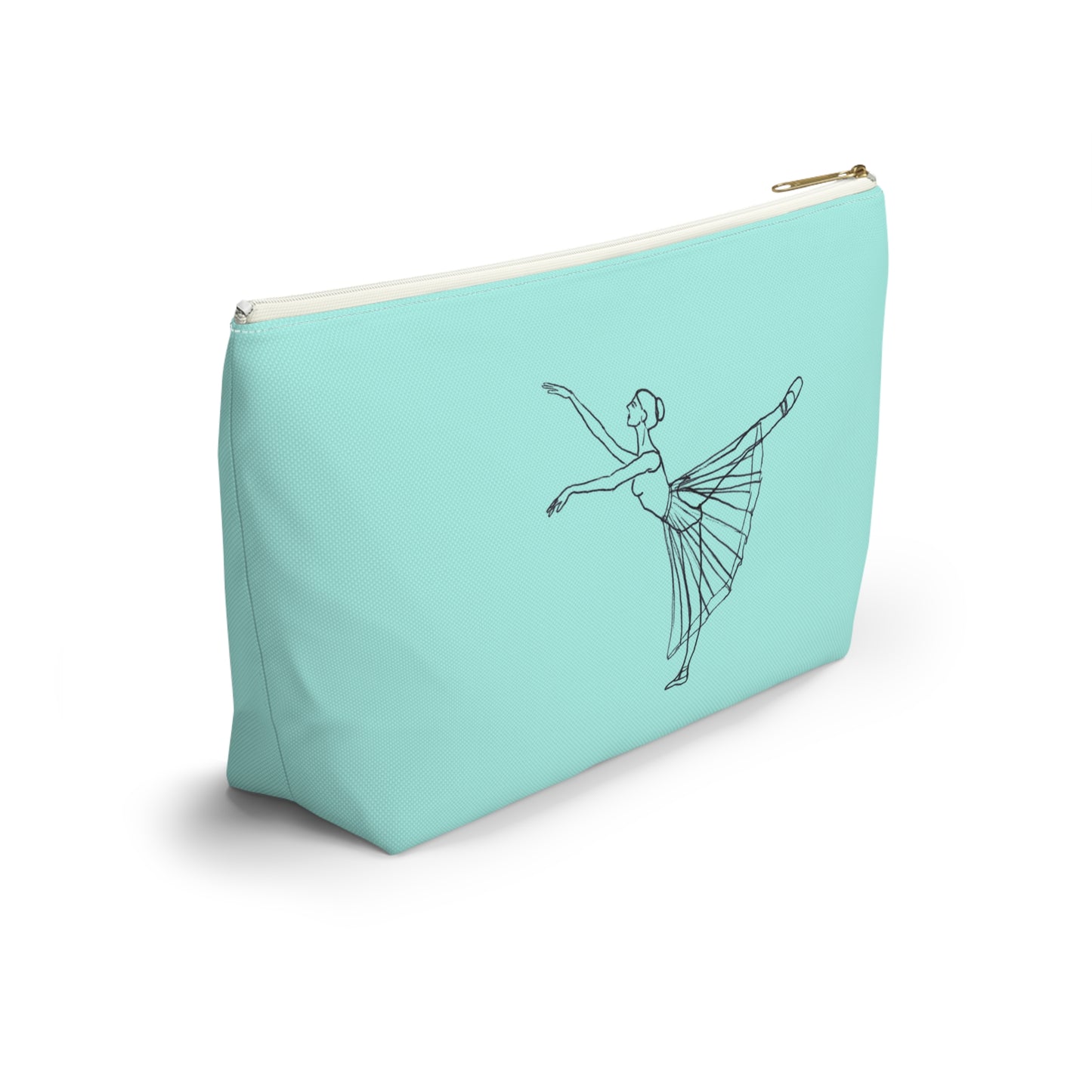 Ballet Dancer Tiffany Blue Accessory Pouch — Mint T‑Bottom Makeup & Dance Bag