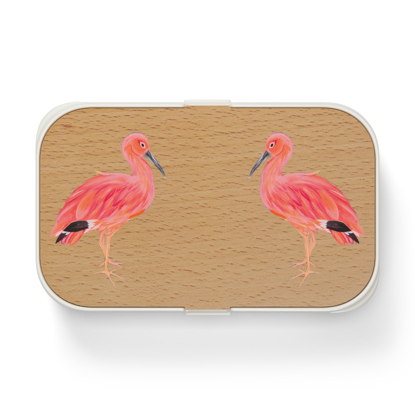 Ibis Duo Bento Lunch Box — Tropical Wooden-Style Portable Lunchbox