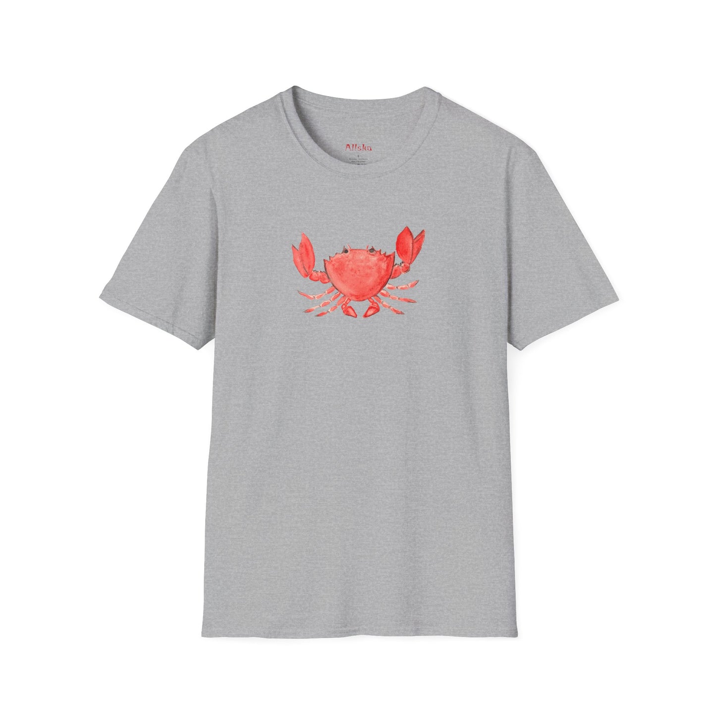 Crab Watercolor T-Shirt — Cute Coastal Beach Graphic Tee