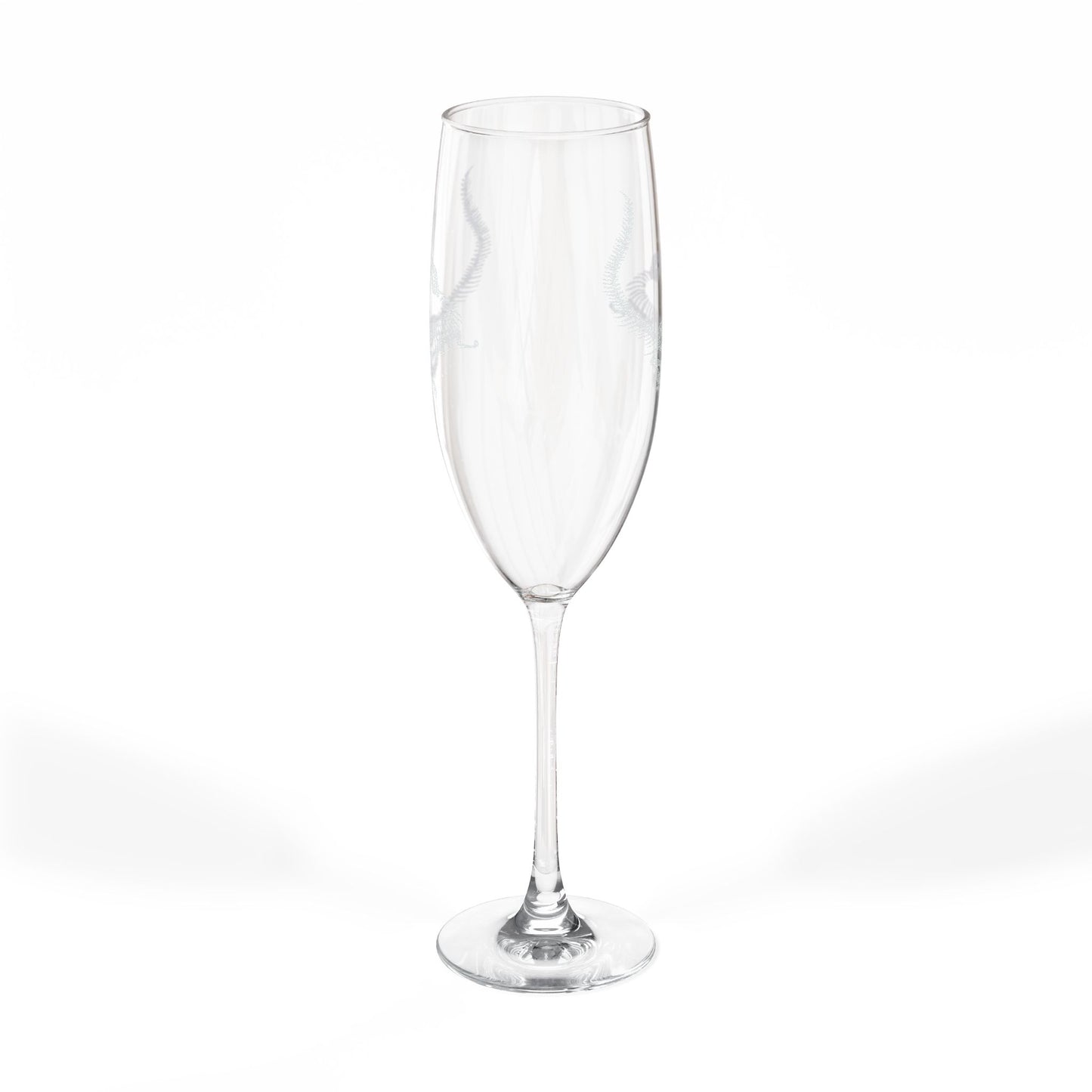 Engraved Dinosaur Fossil Wedding Champagne Flute