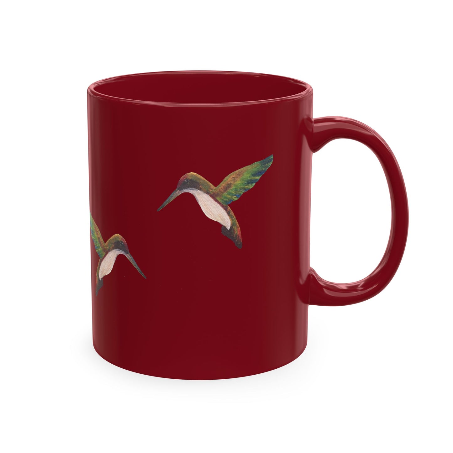Hummingbird Pattern Ceramic Mug