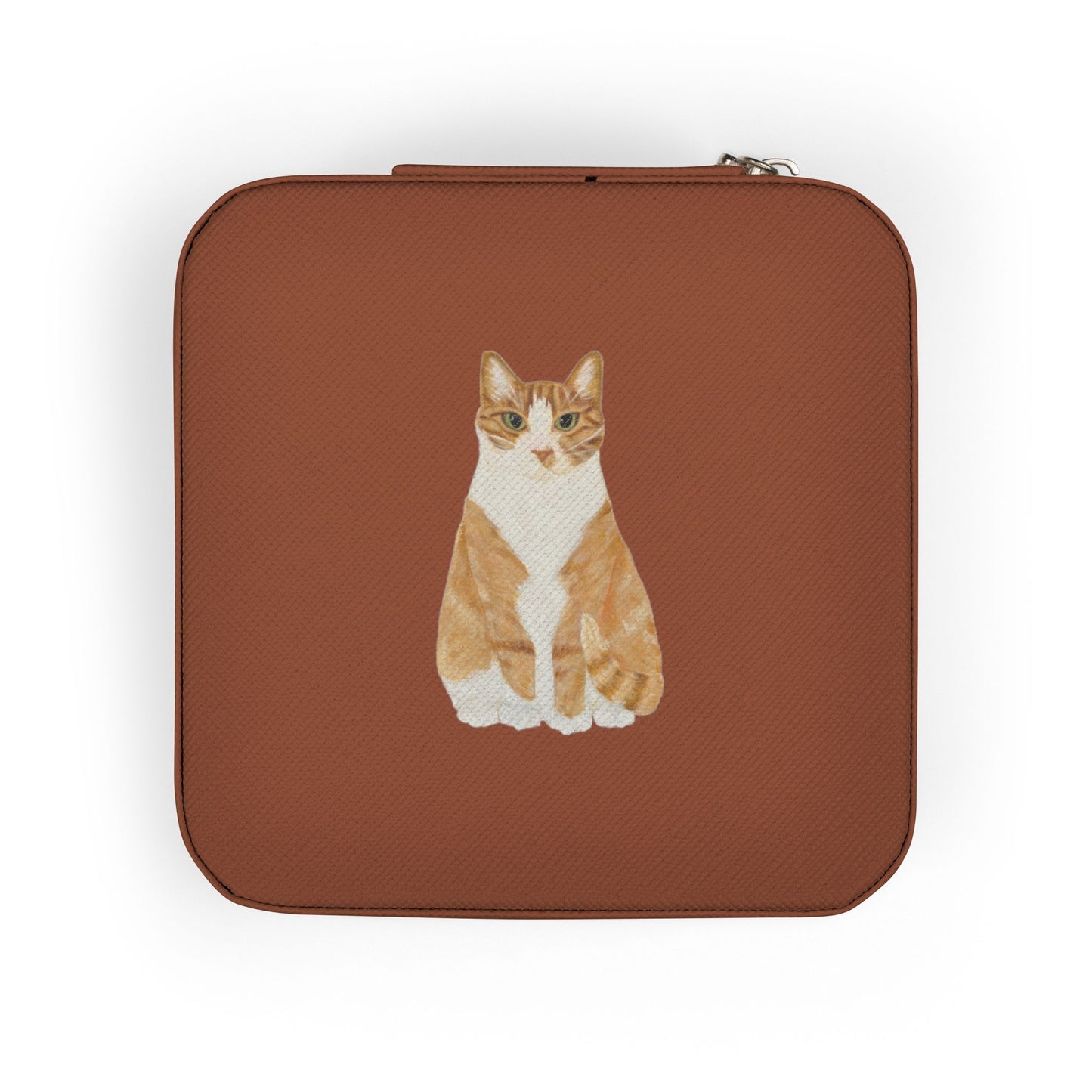 Orange Tabby Cat Jewelry Travel Case