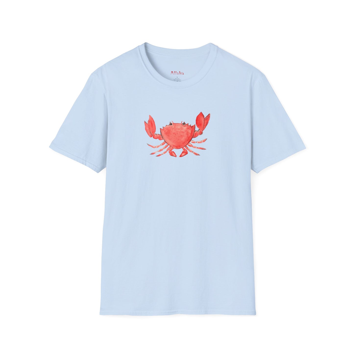 Crab Watercolor T-Shirt — Cute Coastal Beach Graphic Tee