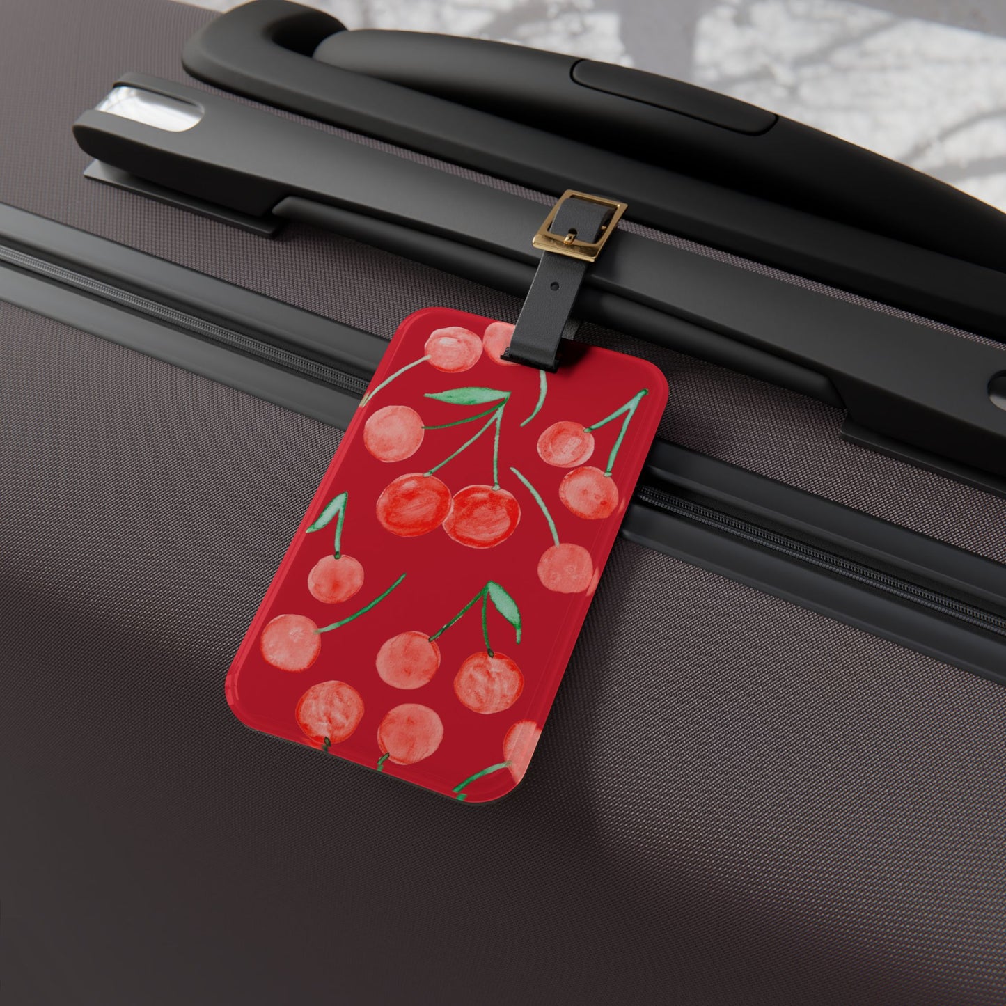 Cherry Pattern Luggage Tag