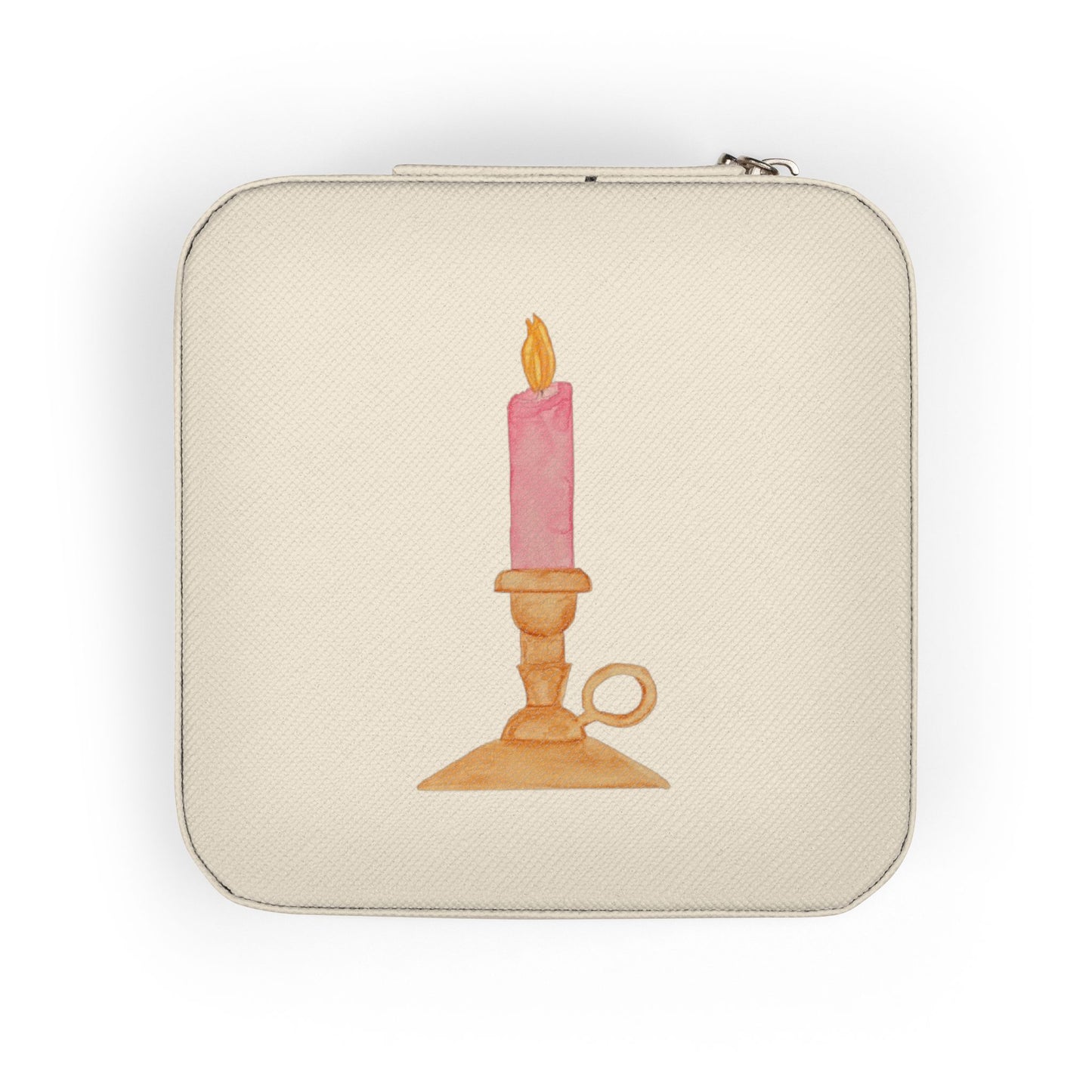 Pink Candle Jewelry Travel Case