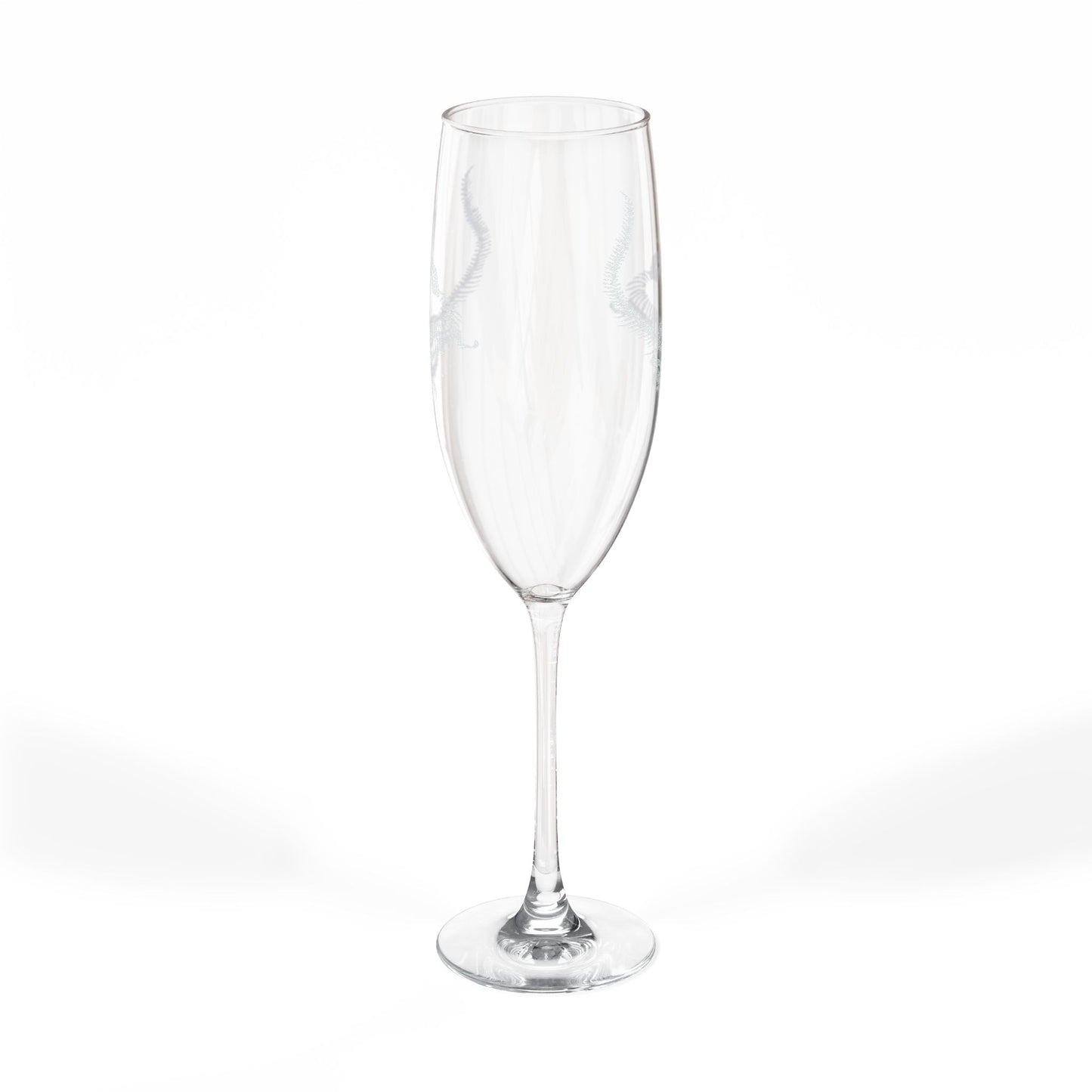 Engraved Dinosaur Fossil Wedding Champagne Flute