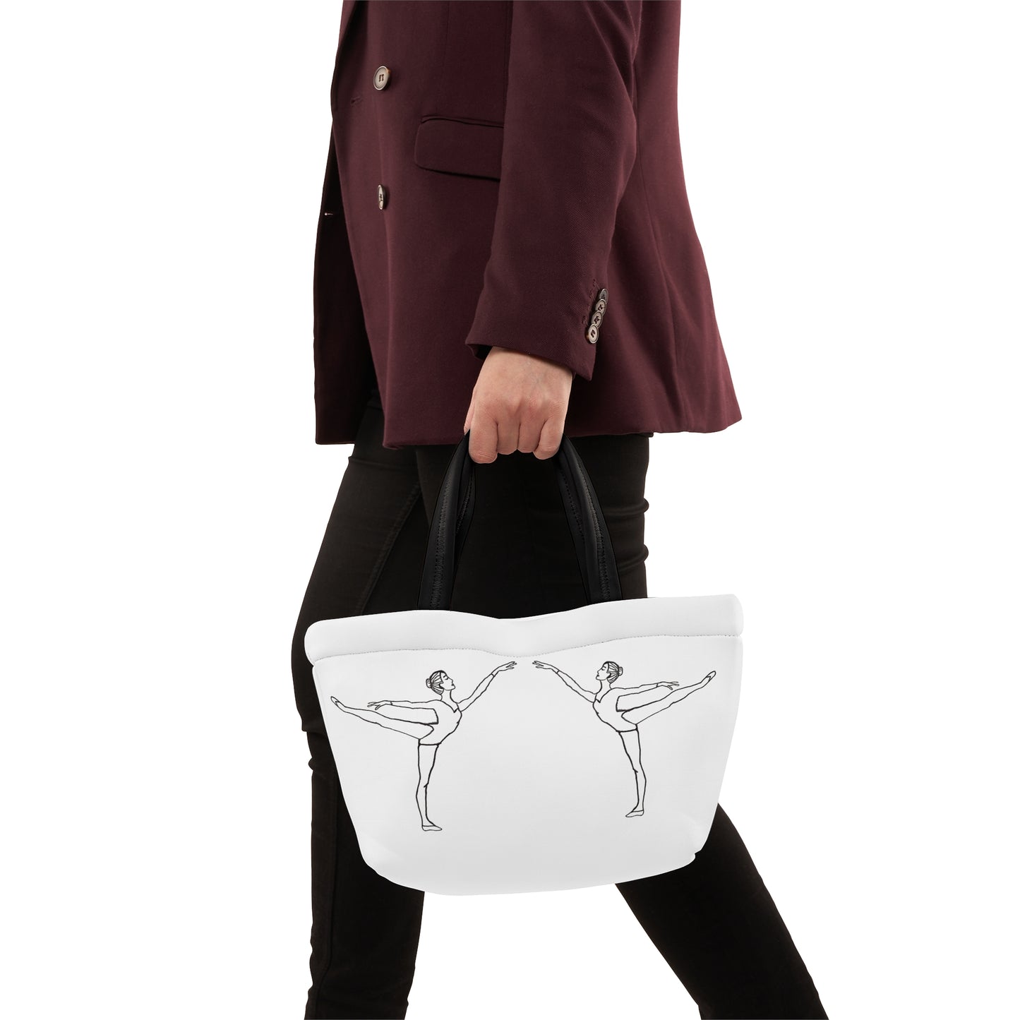 Ballet Dancer Lunch Bag — Twin Arabesque Tote for Dancers