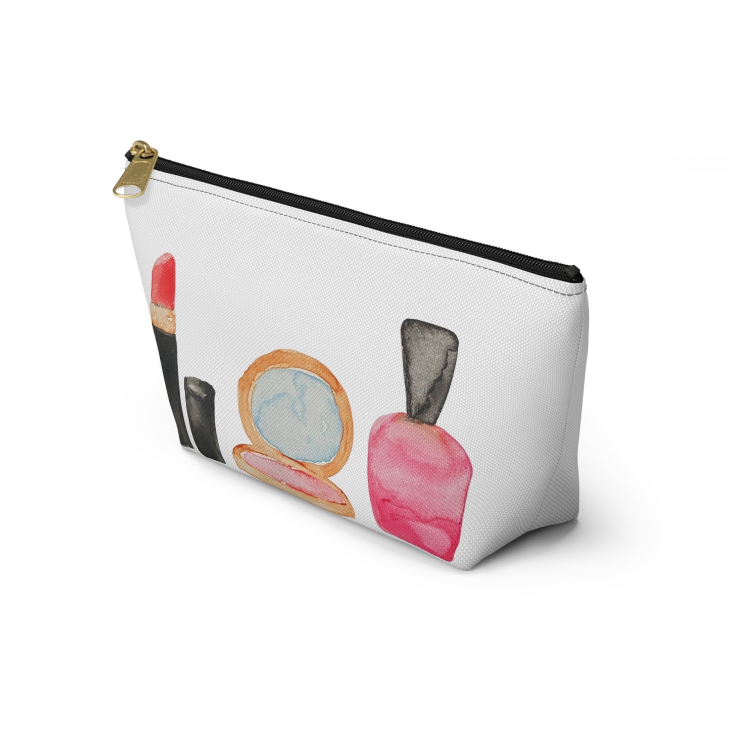 Watercolor Makeup Icons Accessory Pouch