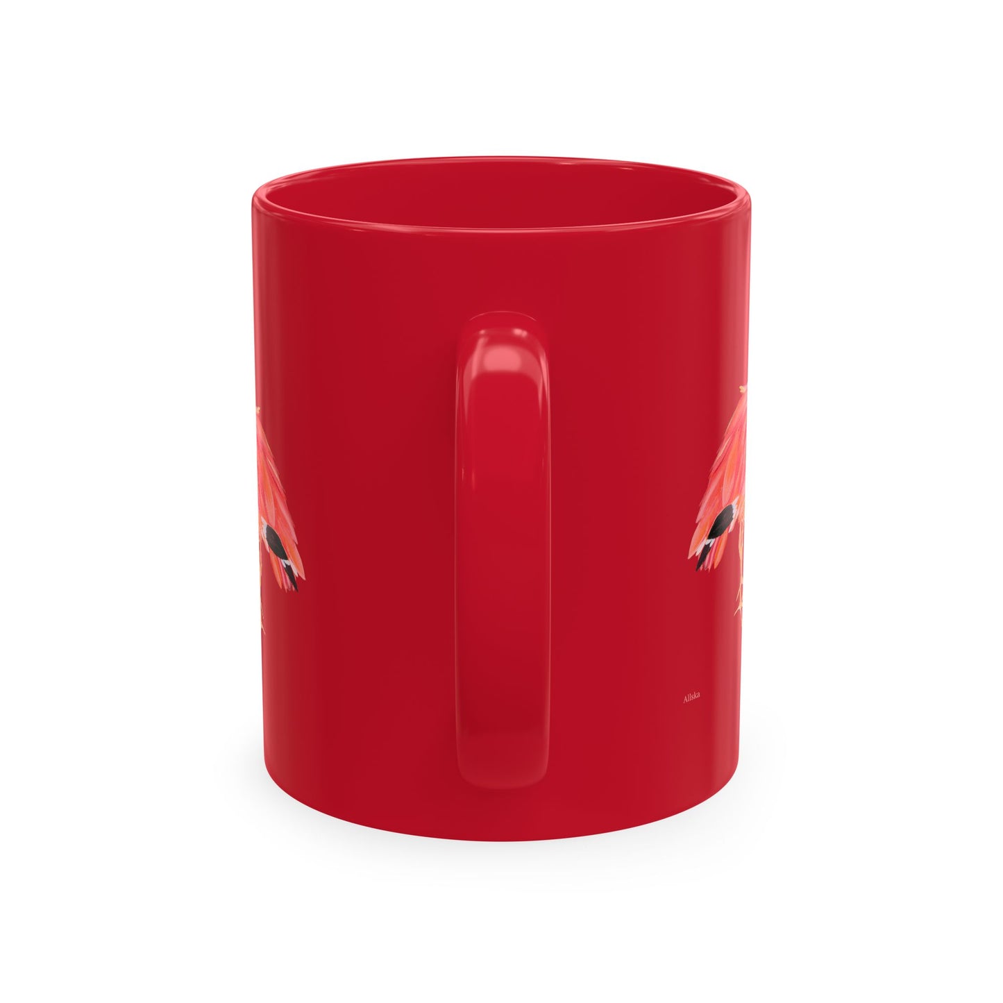 Ibis Bird Duo Ceramic Mug — Tropical Pink Bird Coffee Cup Assorted Color Mugs