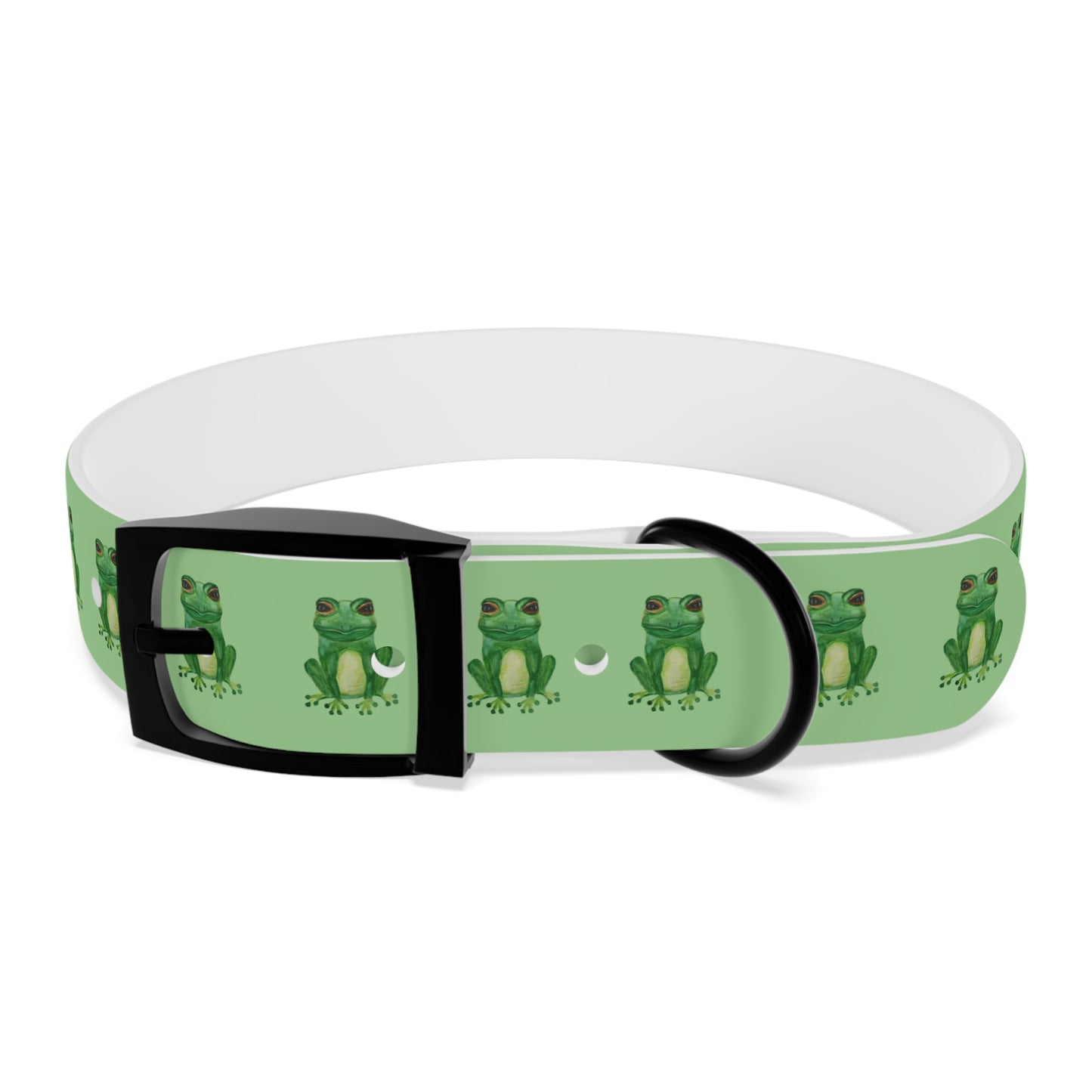 Frog Pattern Dog Collar — Waterproof TPU Pet Collar