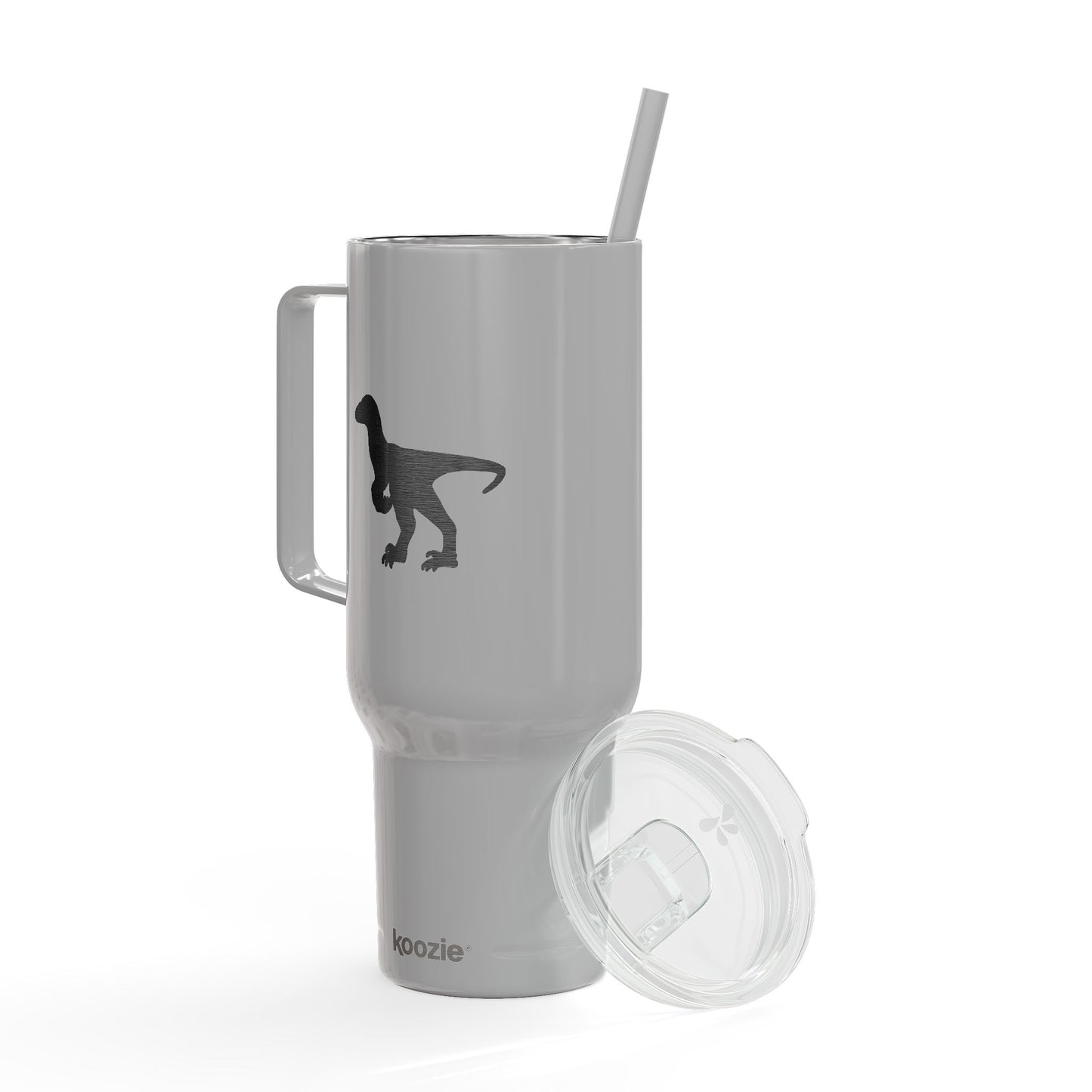 40oz Engraved Insulated Tumbler — Bird & Dinosaur Silhouette
