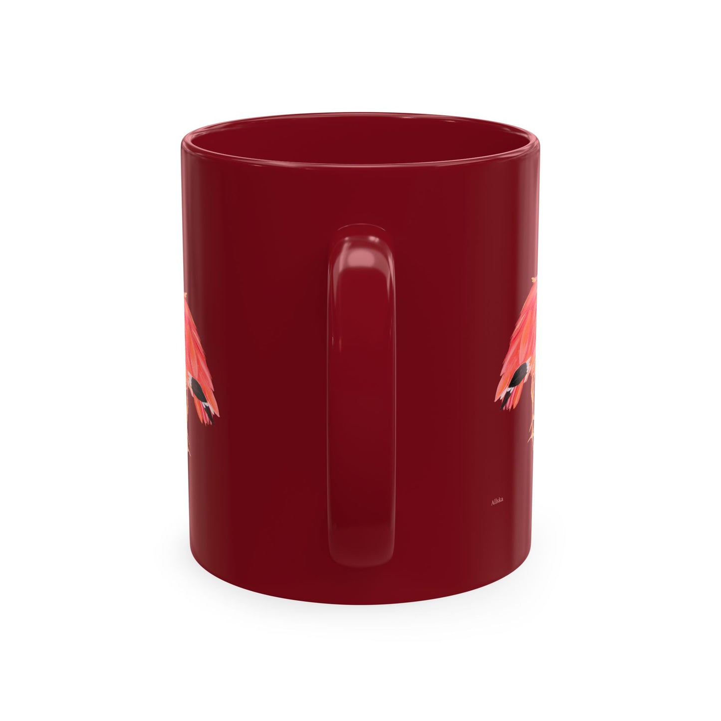 Ibis Bird Duo Ceramic Mug — Tropical Pink Bird Coffee Cup Assorted Color Mugs