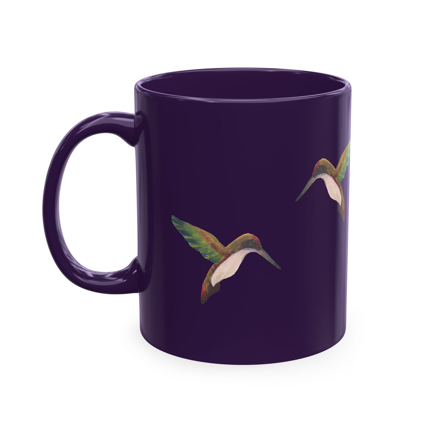 Hummingbird Pattern Ceramic Mug