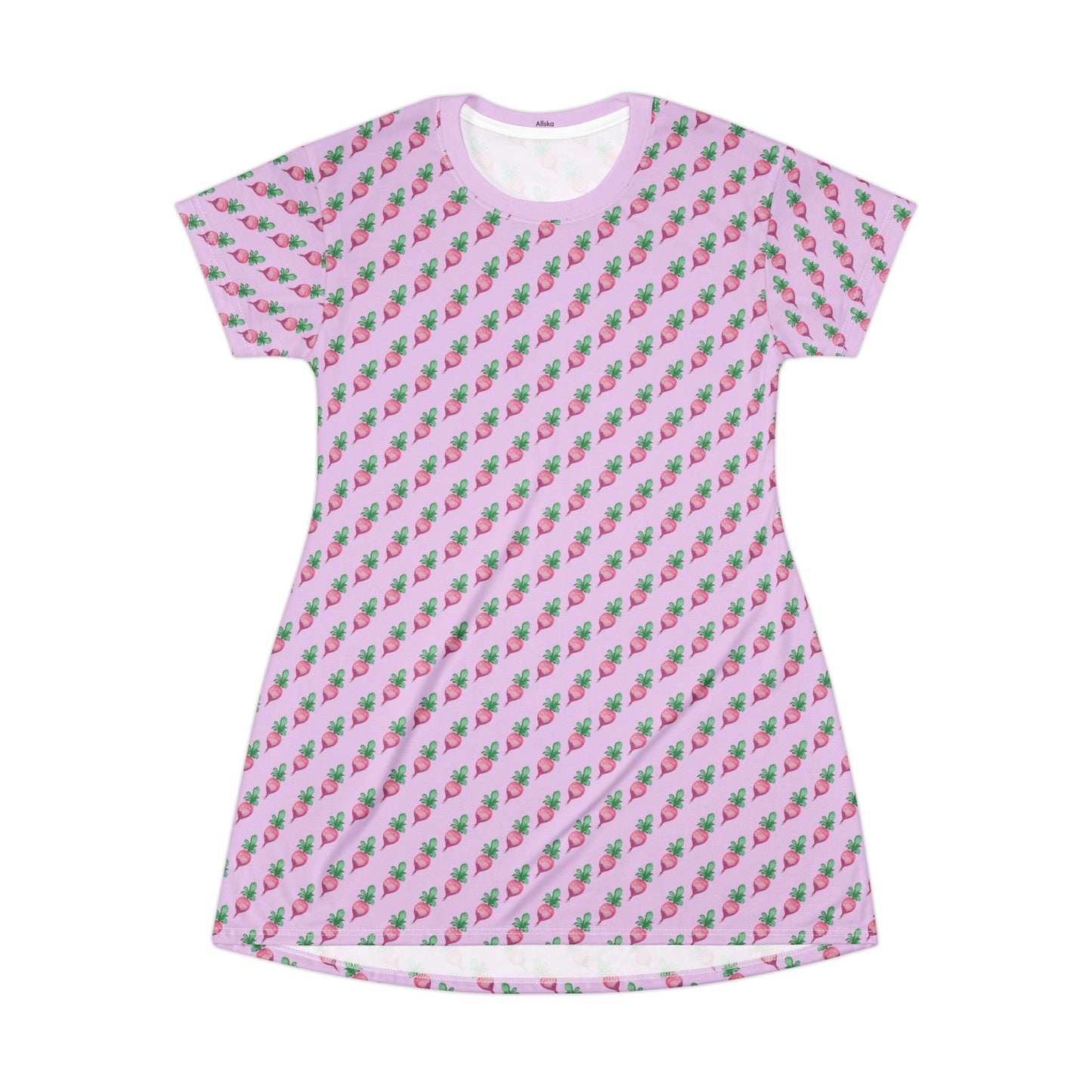 Radish T‑Shirt Dress — Cute Veggie Summer Dress
