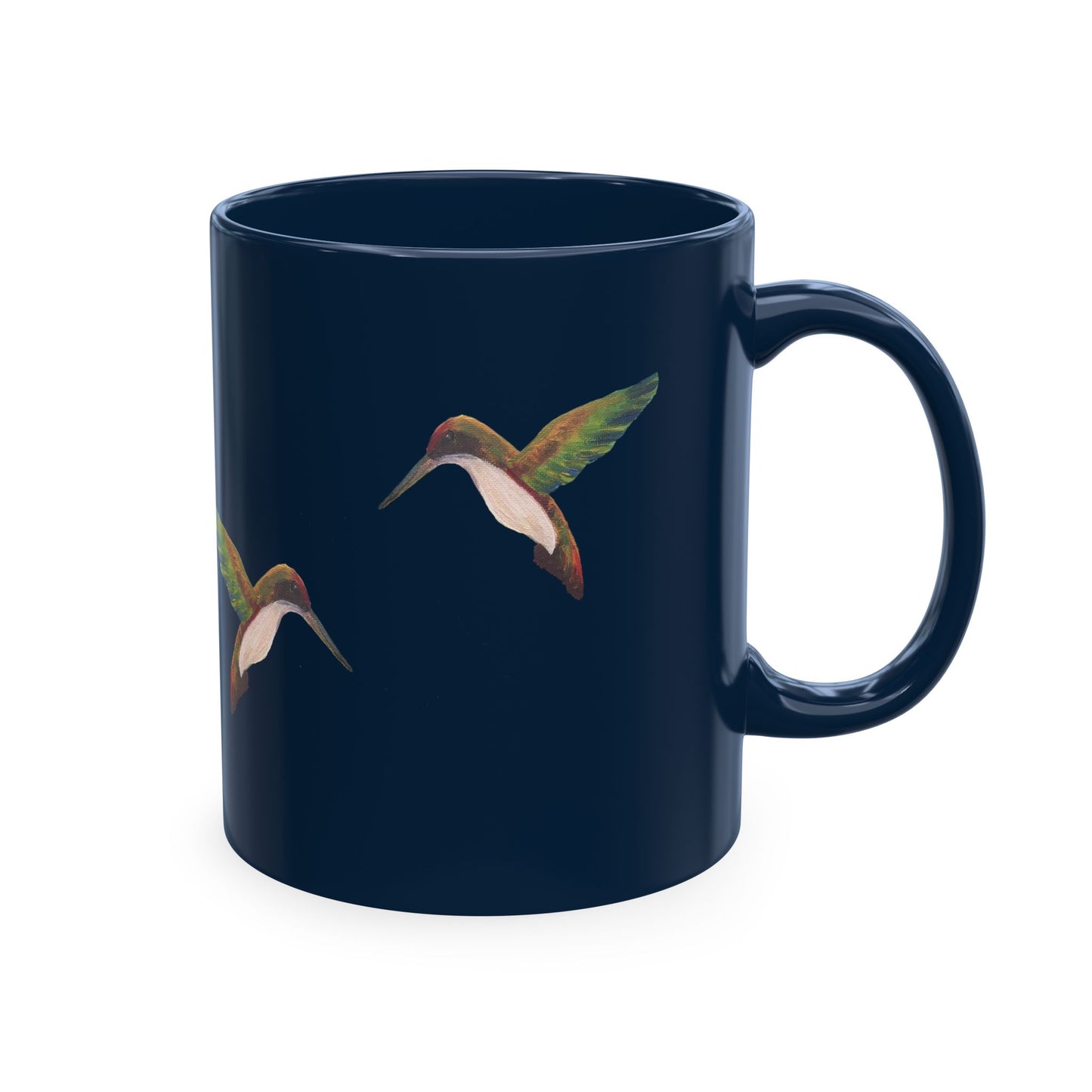 Hummingbird Pattern Ceramic Mug