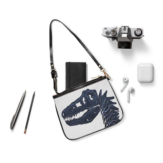 Dino Skull Small Shoulder Bag — Gothic Skeleton Dino Crossbody Purse