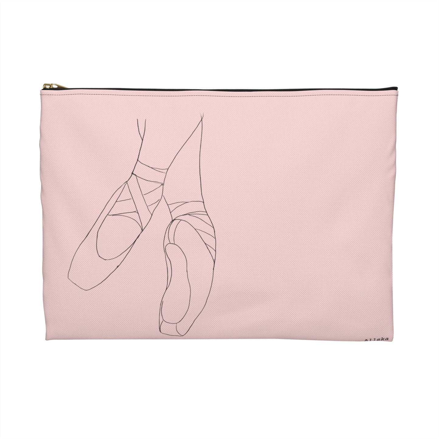 Ballet Shoes Pink Accessory Pouch — Makeup Bag for Dancers