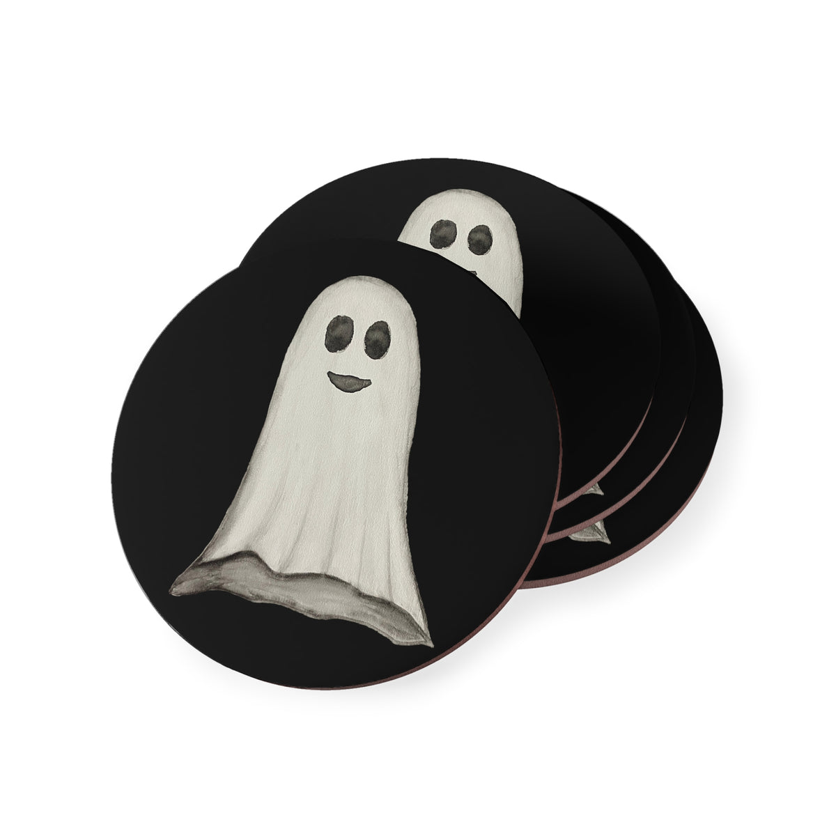Ghost Coasters — Cute Vintage Halloween Drink Coaster Set