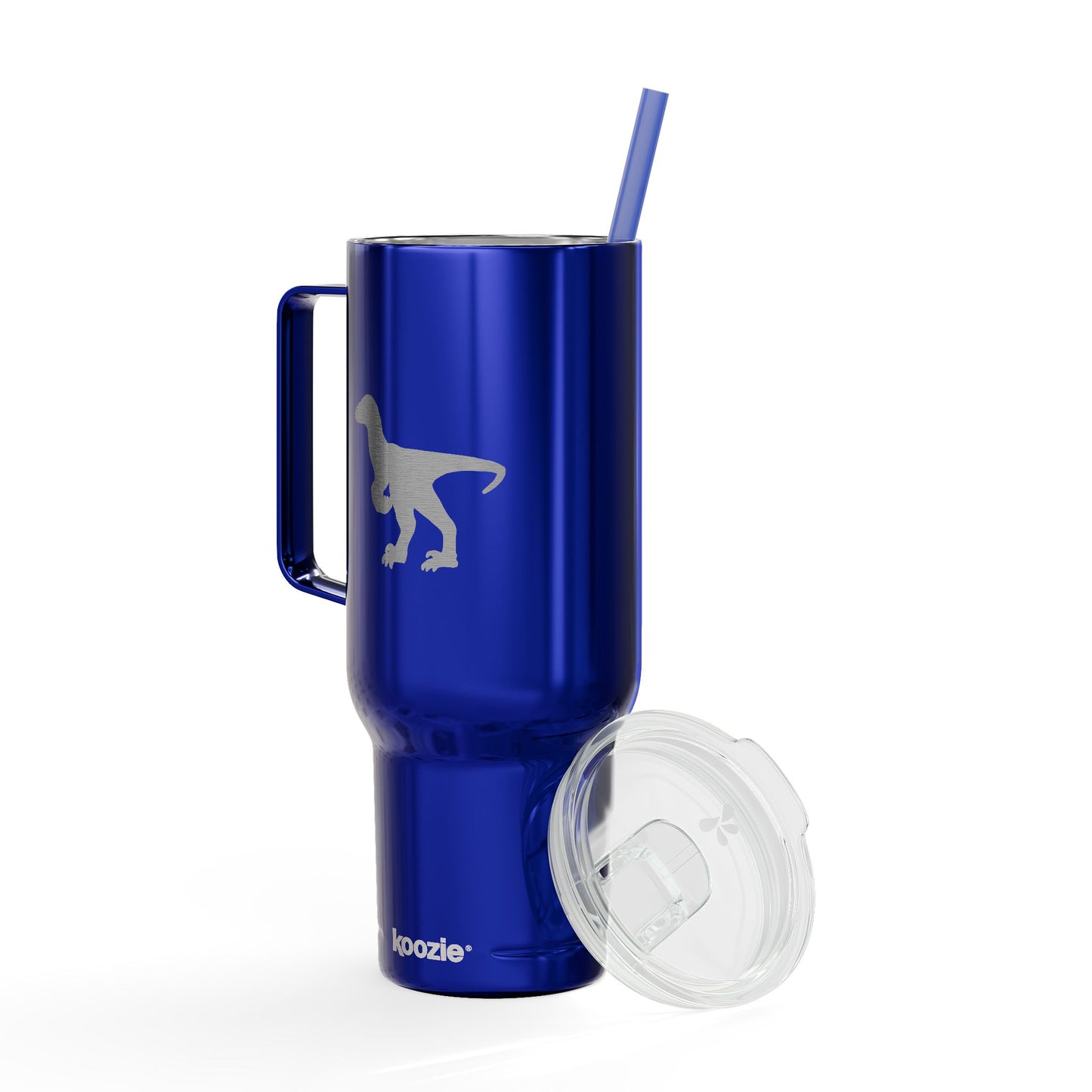 40oz Engraved Insulated Tumbler — Bird & Dinosaur Silhouette