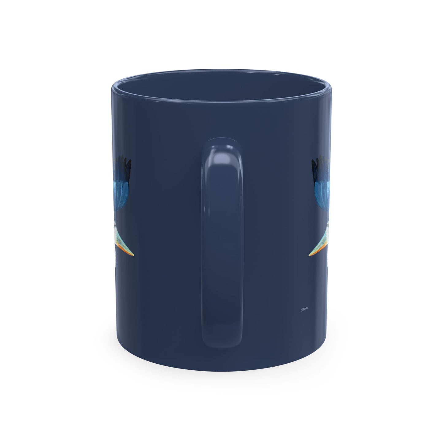 Blue Heron Ceramic Mug — Nature Bird Coffee Cup