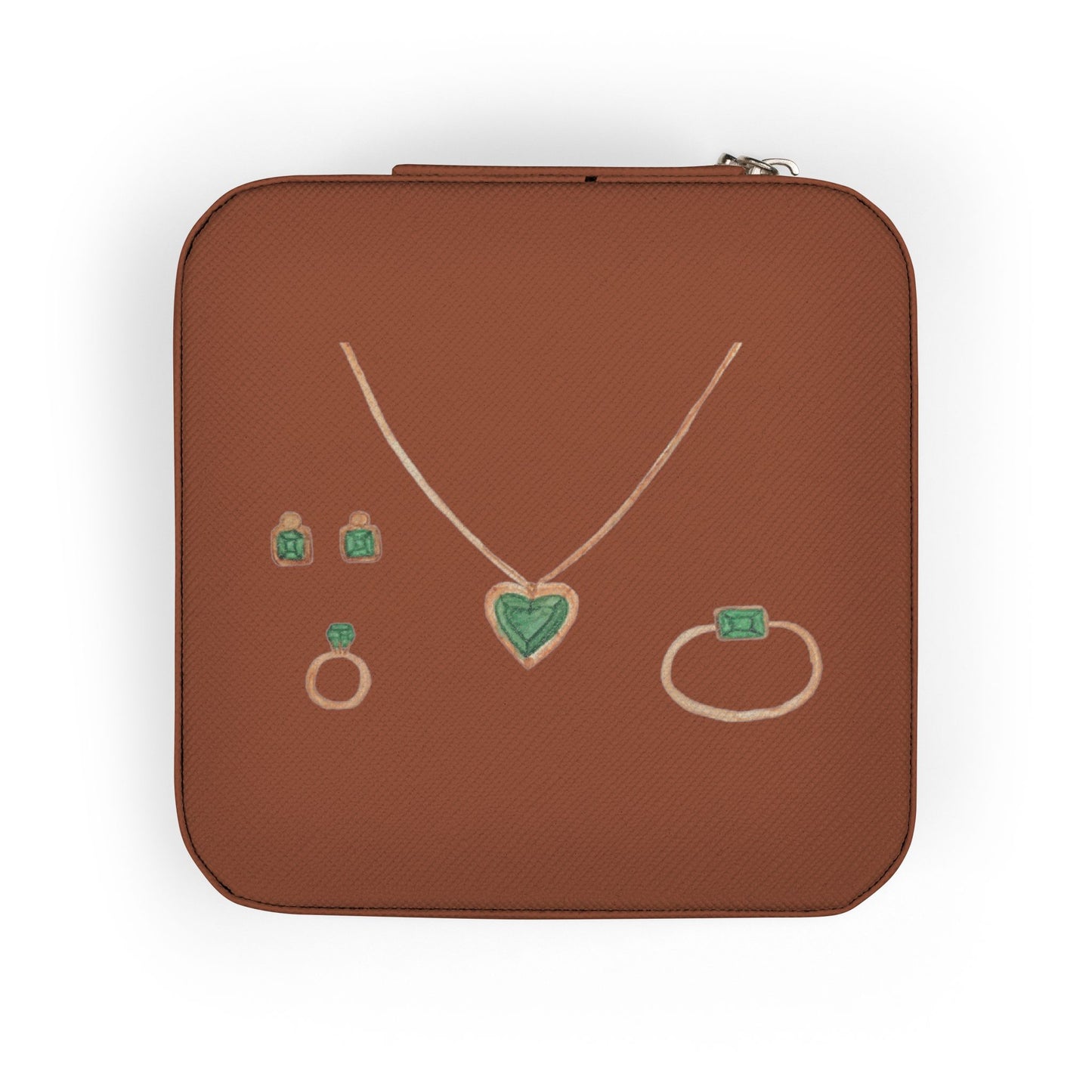 Travel Jewelry Case — Compact Zip Organizer for Rings, Earrings & Necklaces
