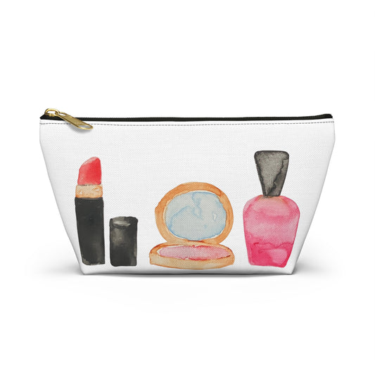 Watercolor Makeup Icons Accessory Pouch