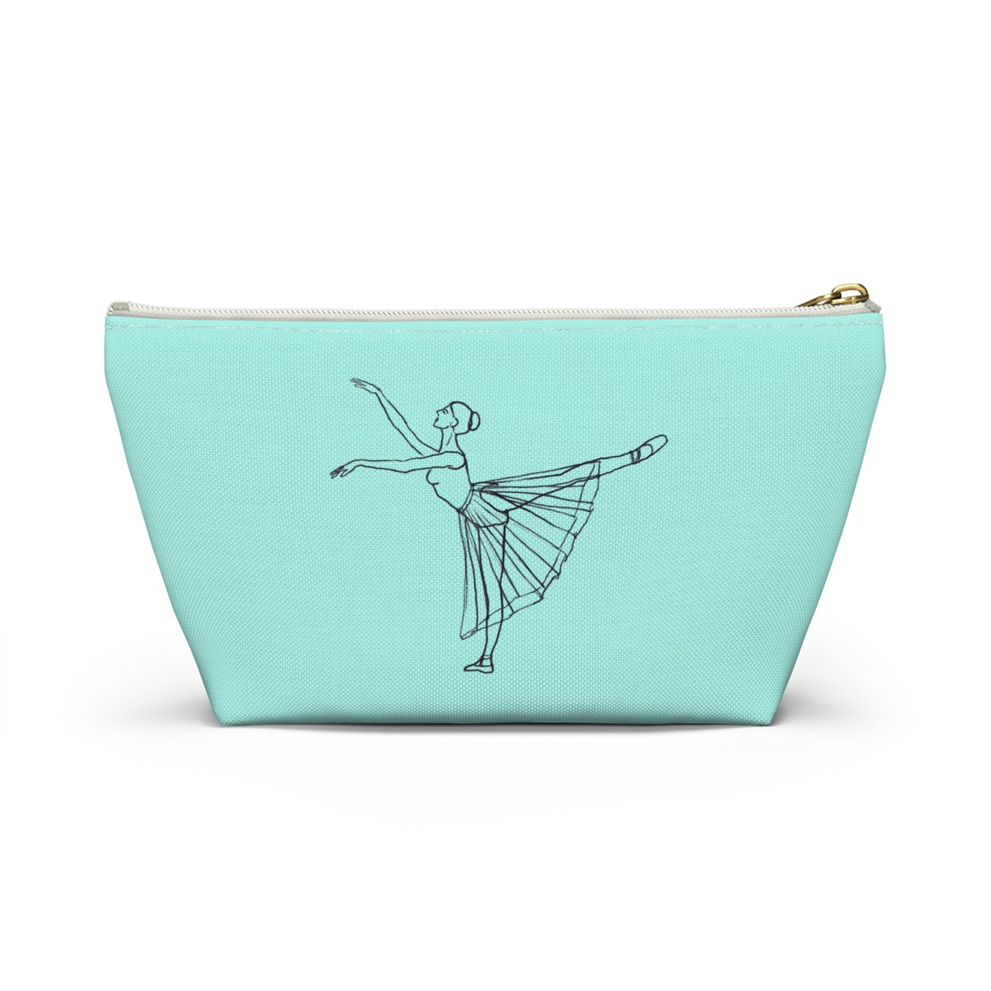 Ballet Dancer Tiffany Blue Accessory Pouch — Mint T‑Bottom Makeup & Dance Bag