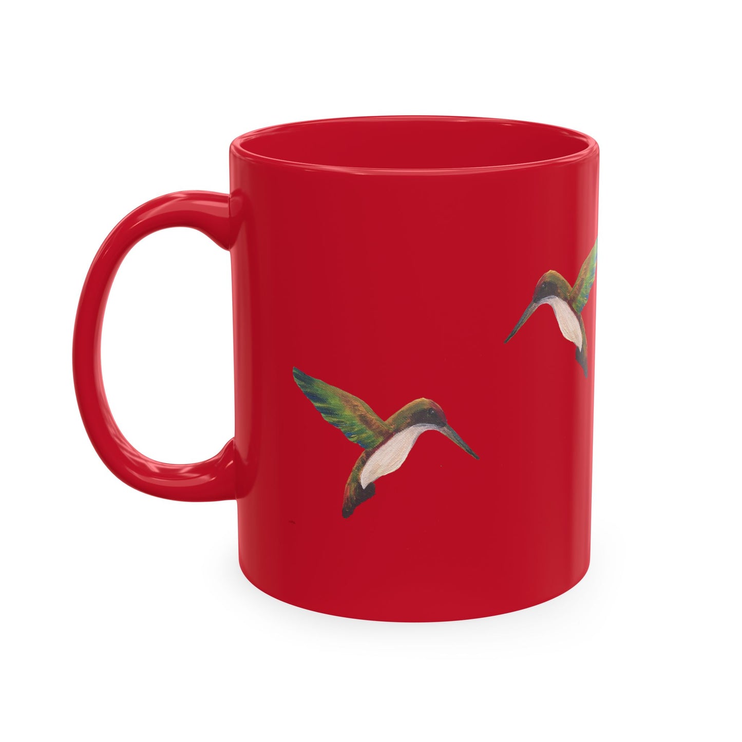 Hummingbird Pattern Ceramic Mug