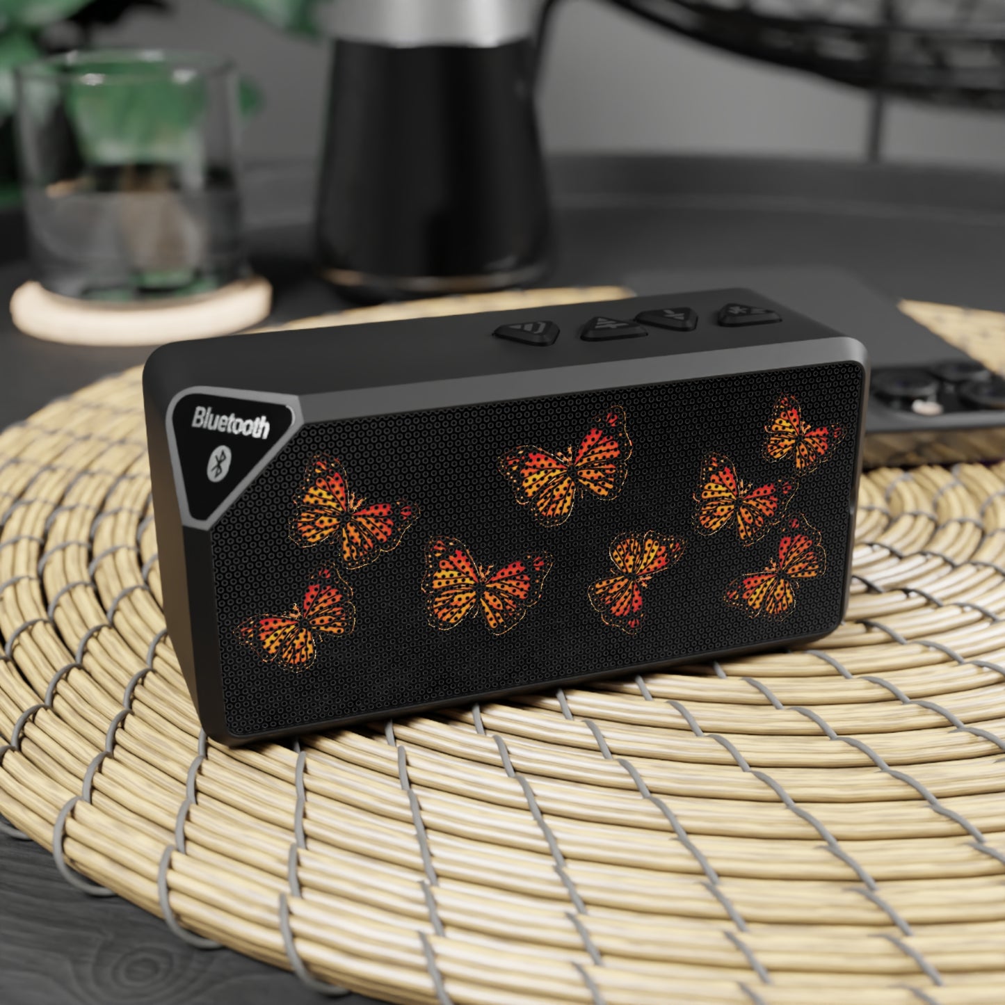 Bluetooth Speaker with Butterflies — Portable Wireless Speaker