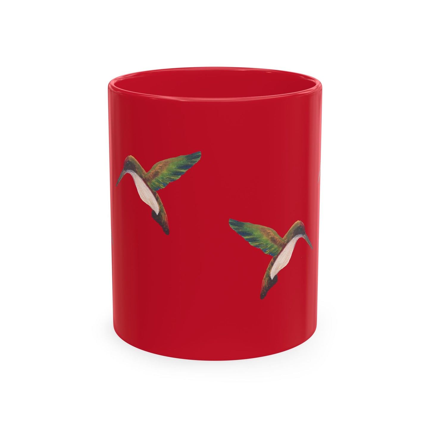 Hummingbird Pattern Ceramic Mug