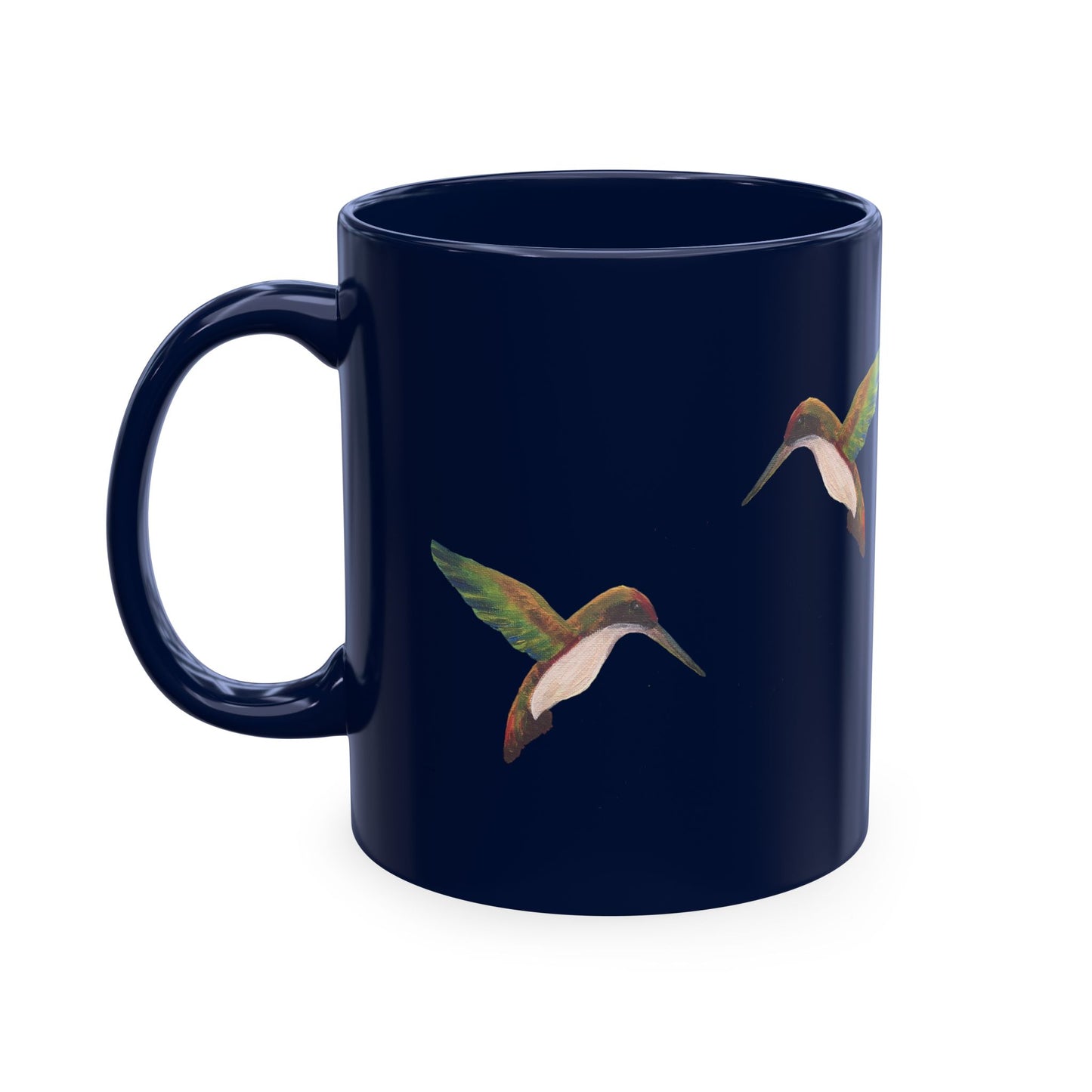 Hummingbird Pattern Ceramic Mug